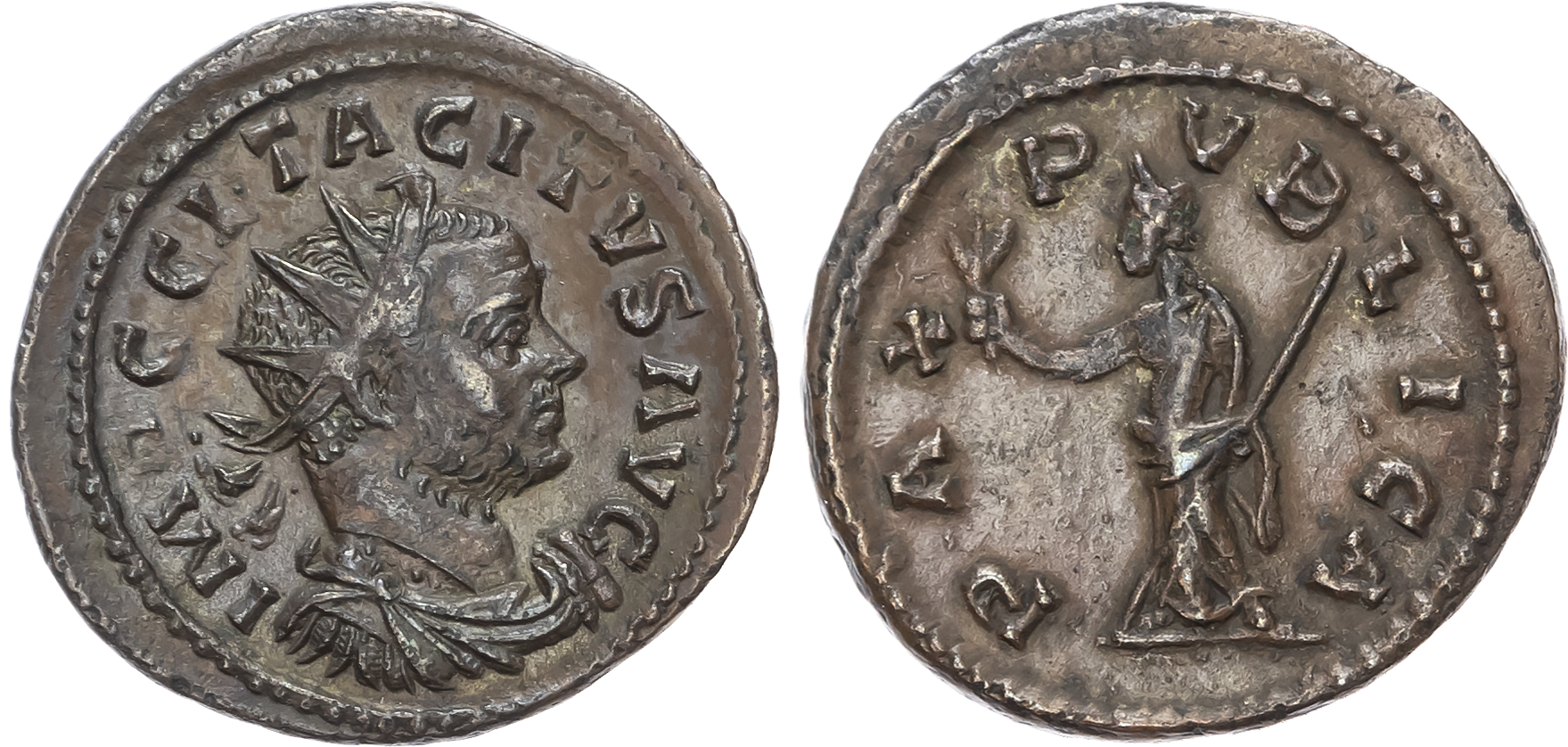 Tacitus (Ad 275-276), Billon Antoninianus, Lugdunum, 4.53g.