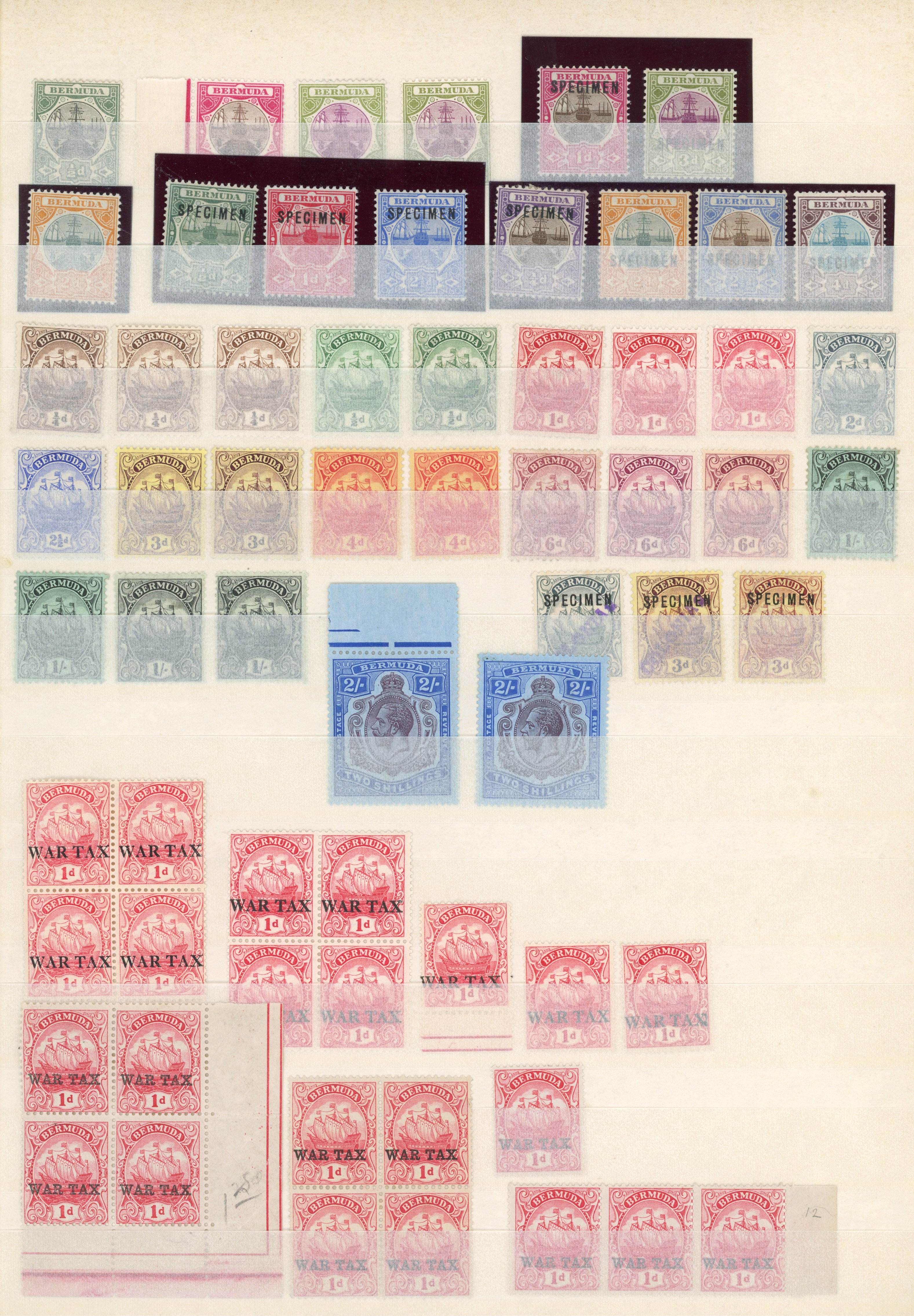 Bermuda KE VII to KG VI collection