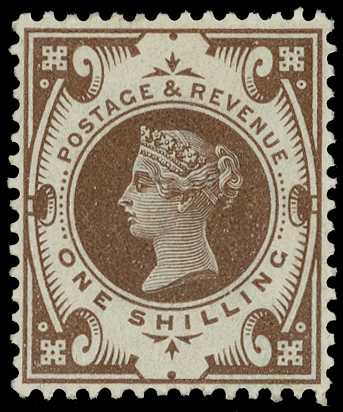 1899 1/- Colour Trial in brown on...