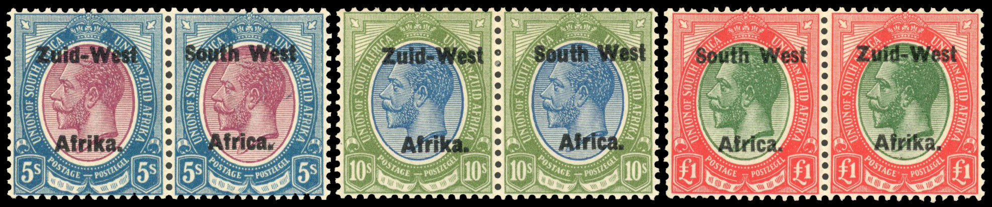 South West Africa 1923 setting II set of 3
