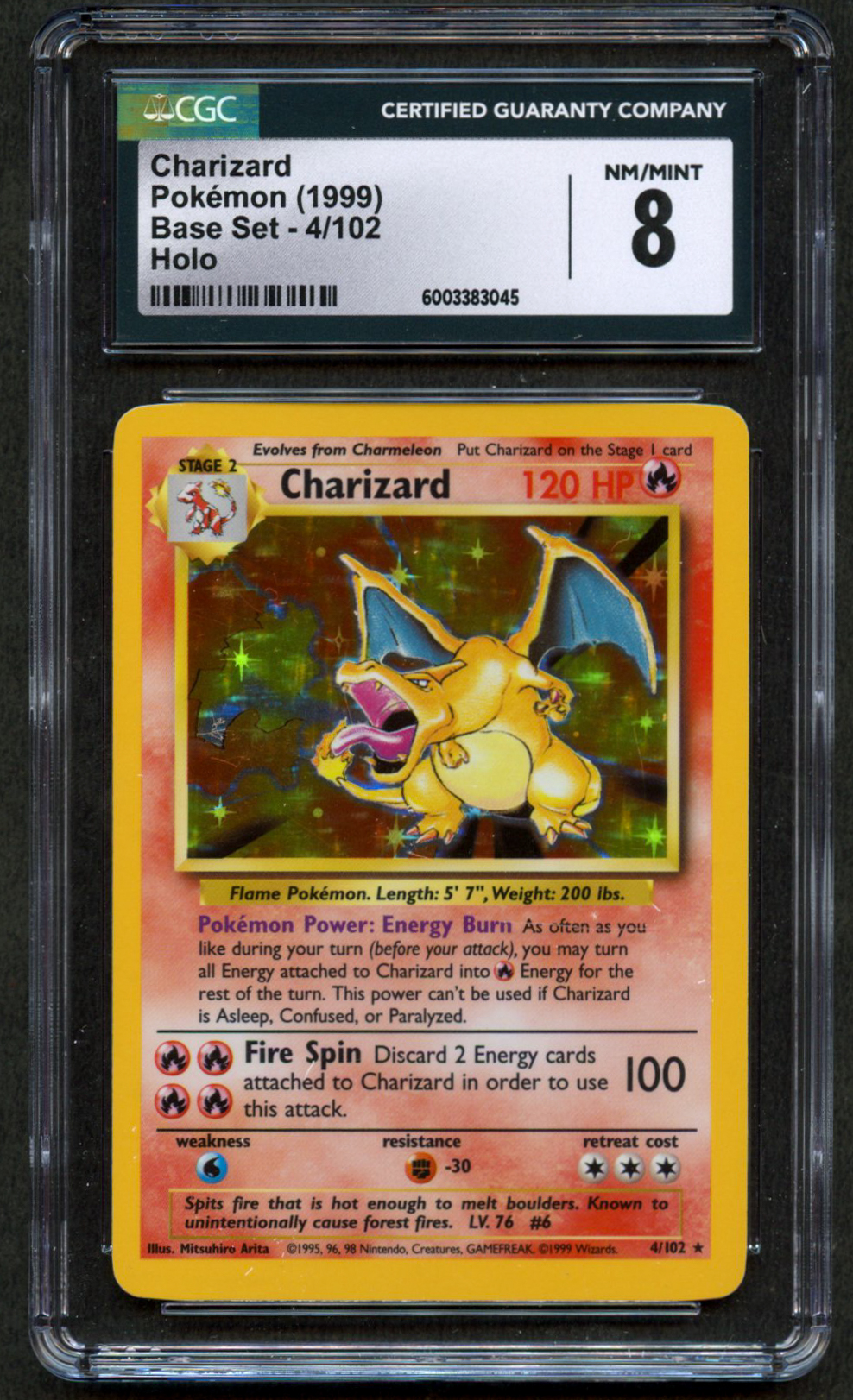 CGC 8 - Charizard - Base Set (1999)