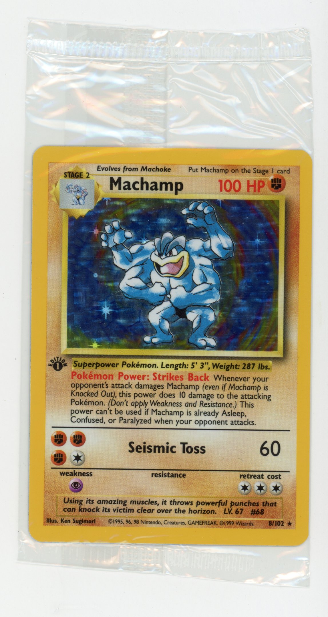 Machamp #8 1st Edition Holo - Factory Sealed Promo