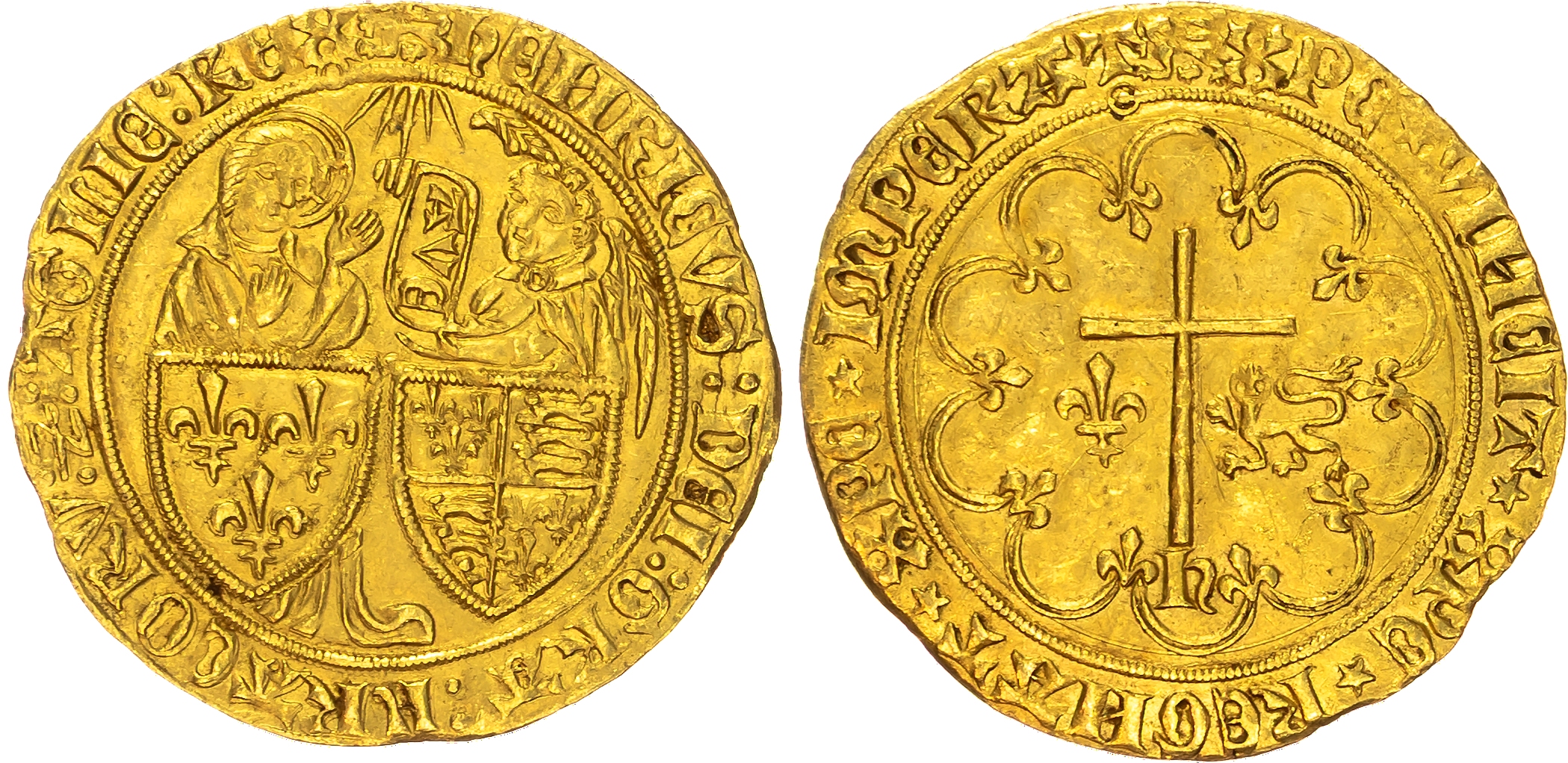 Anglo-Gallic, Henry VI as King of France (1422-1450), AV Salut d’Or, Rouen Mint, mm. Leopard.