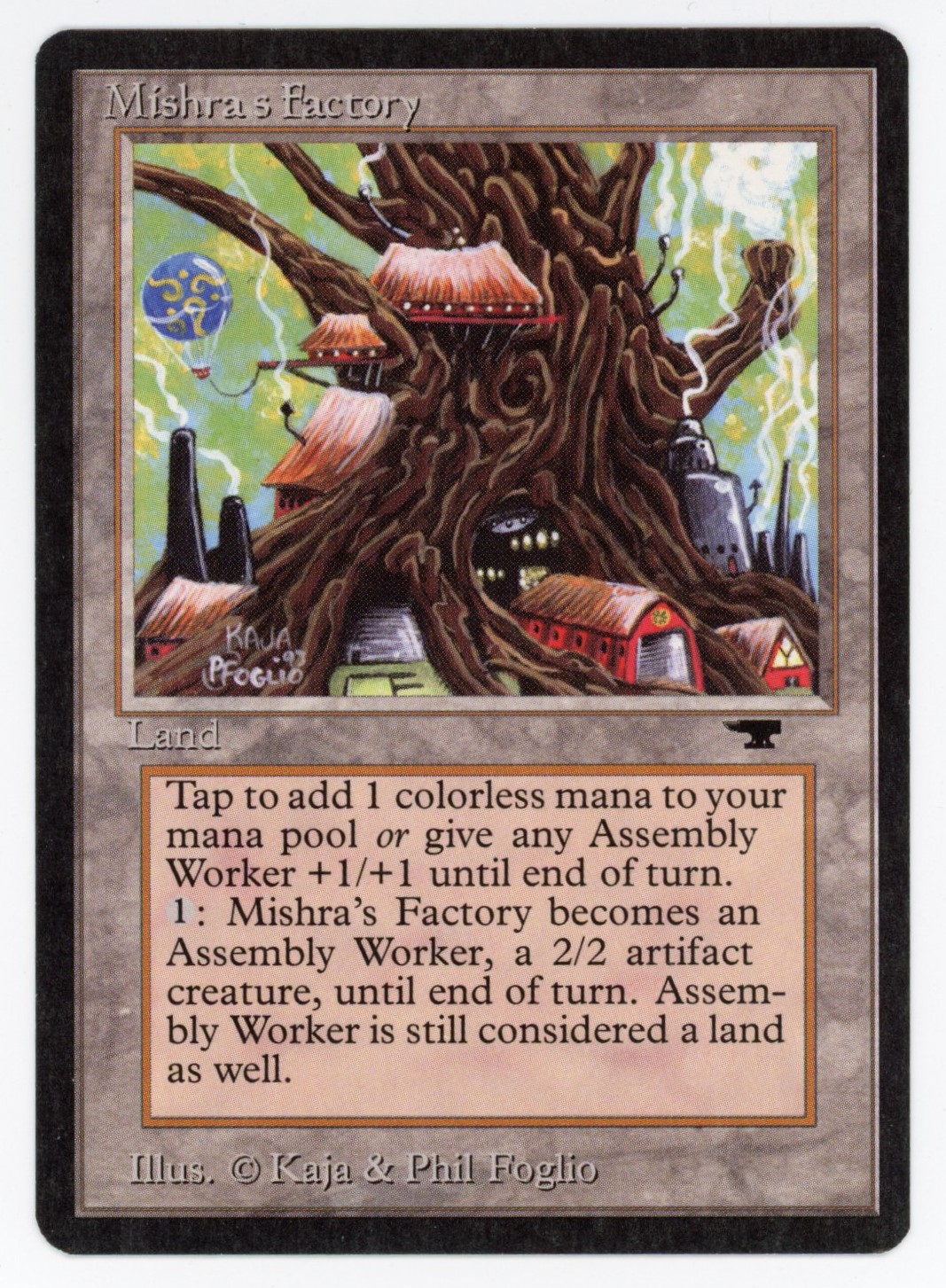 Magic The: Gathering  - Mishra's Factory  - Antiquities  - Lightly Played 