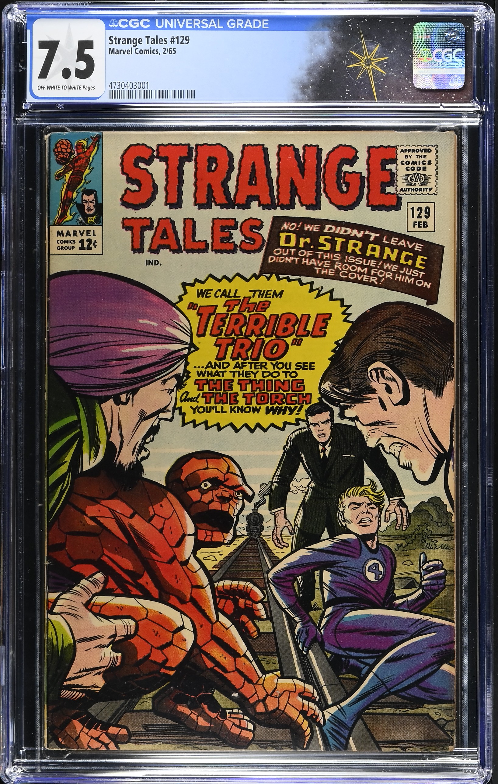 Strange Tales #129 CGC 7.5 1st Appearance of Tiboro (Marvel Comics, 1965)