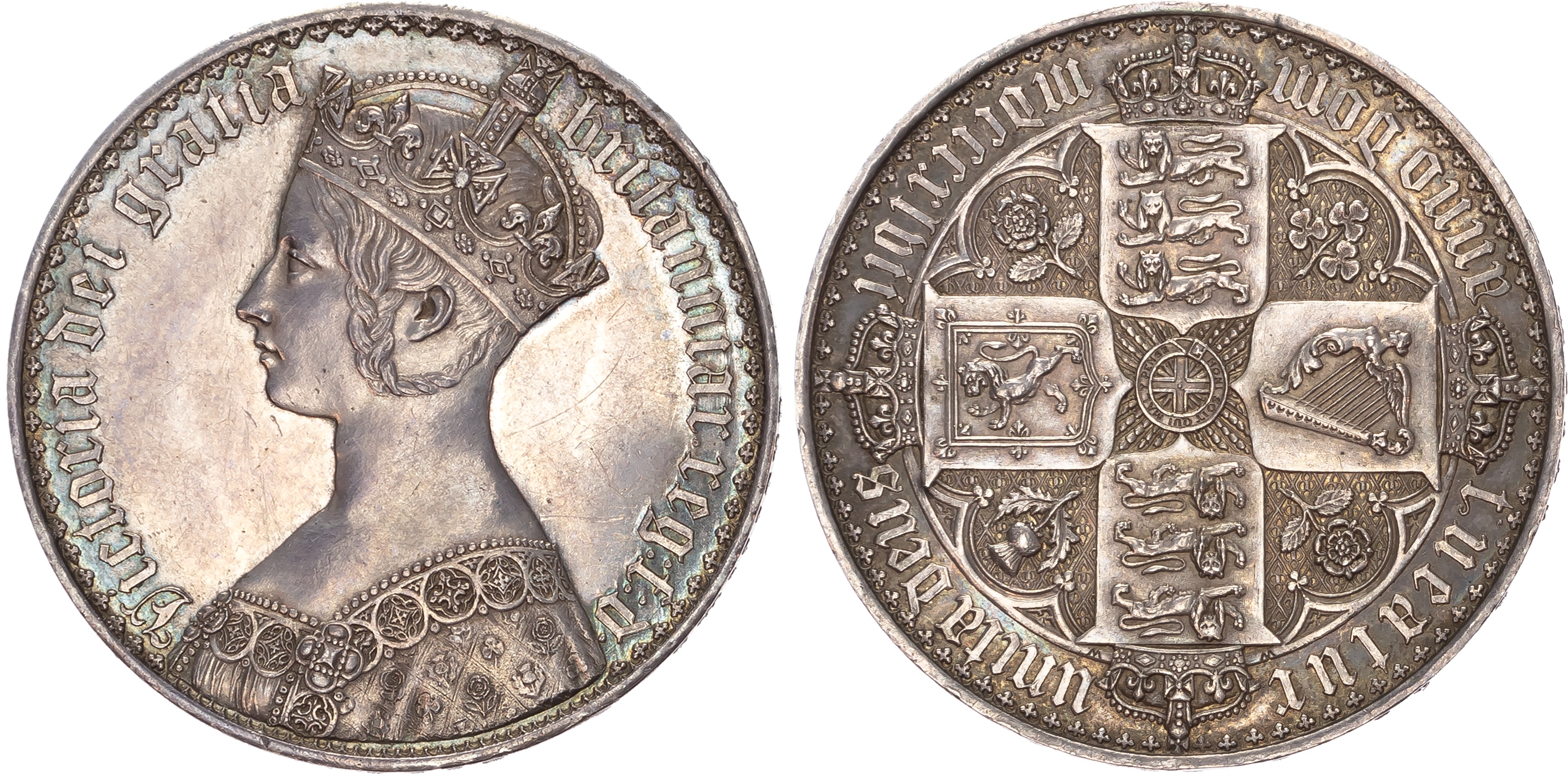 Victoria (1837-1901), Proof Crown, 1847, gothic type, undecimo.