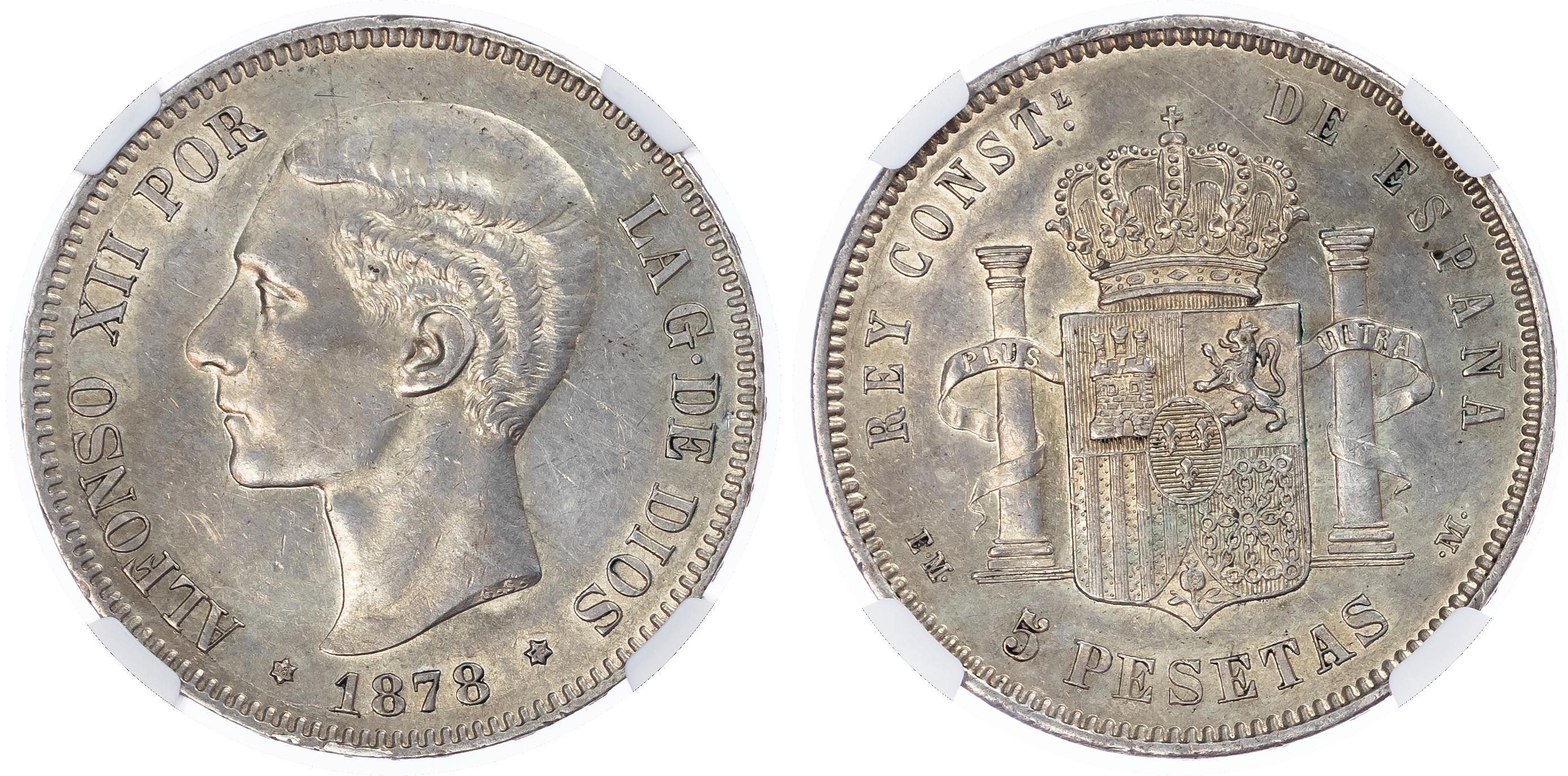 Spain. Alfonso XII AR 5 Pesetas. 1878(78).