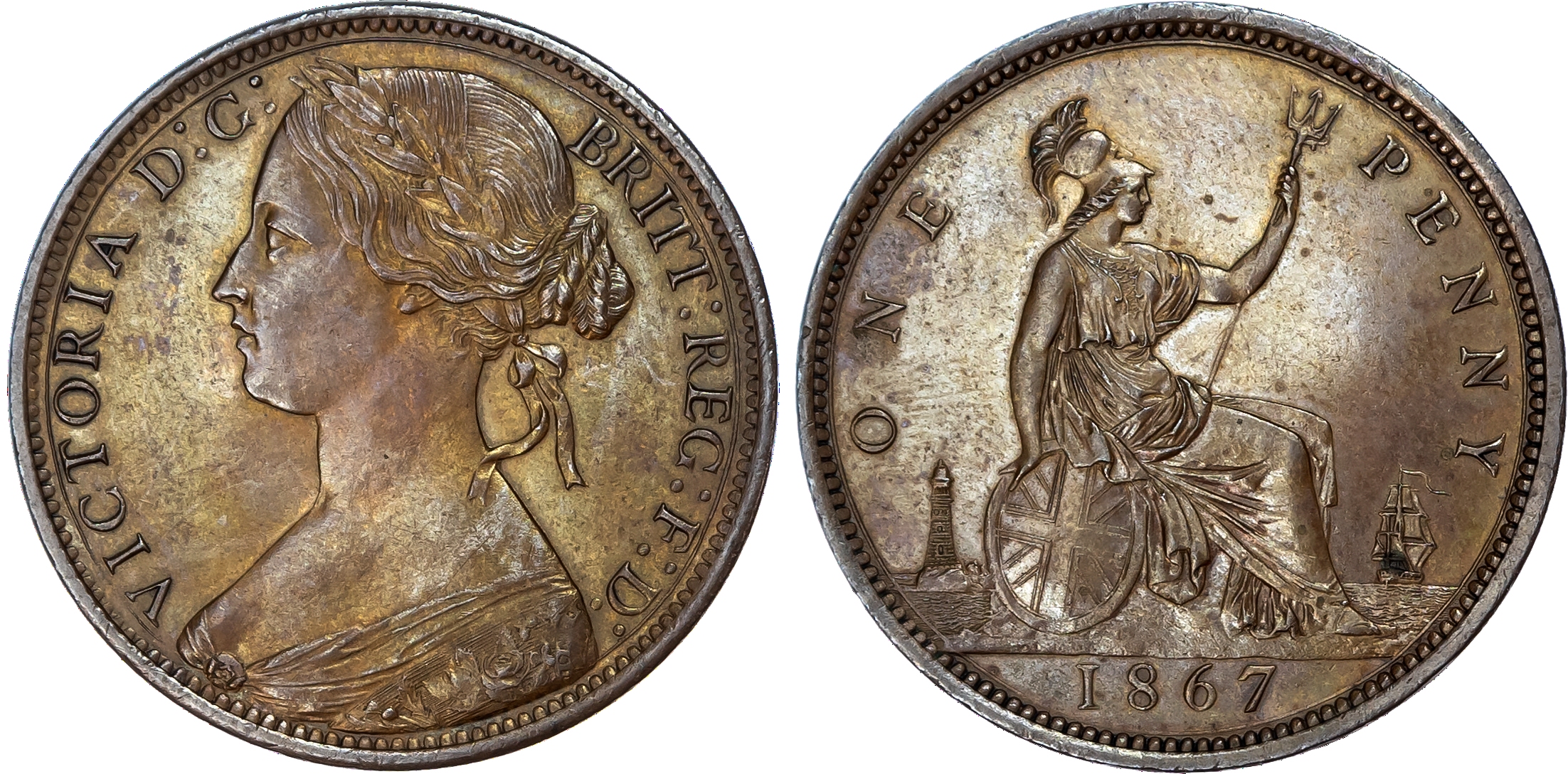 Victoria (1837-1901), Penny, 1867