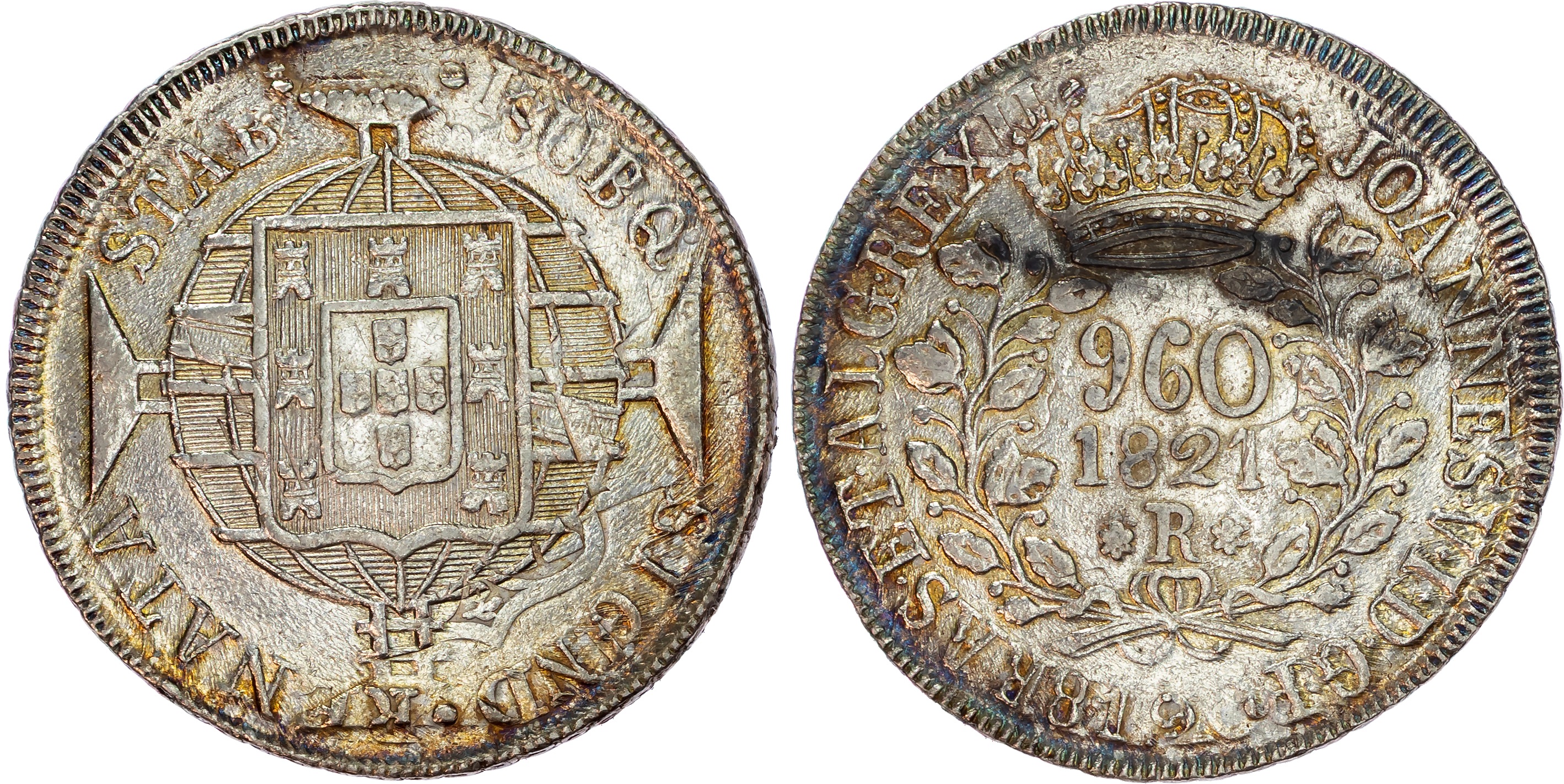 Brazil, João VI (1818-1822), silver 960 Réis, 1821 R