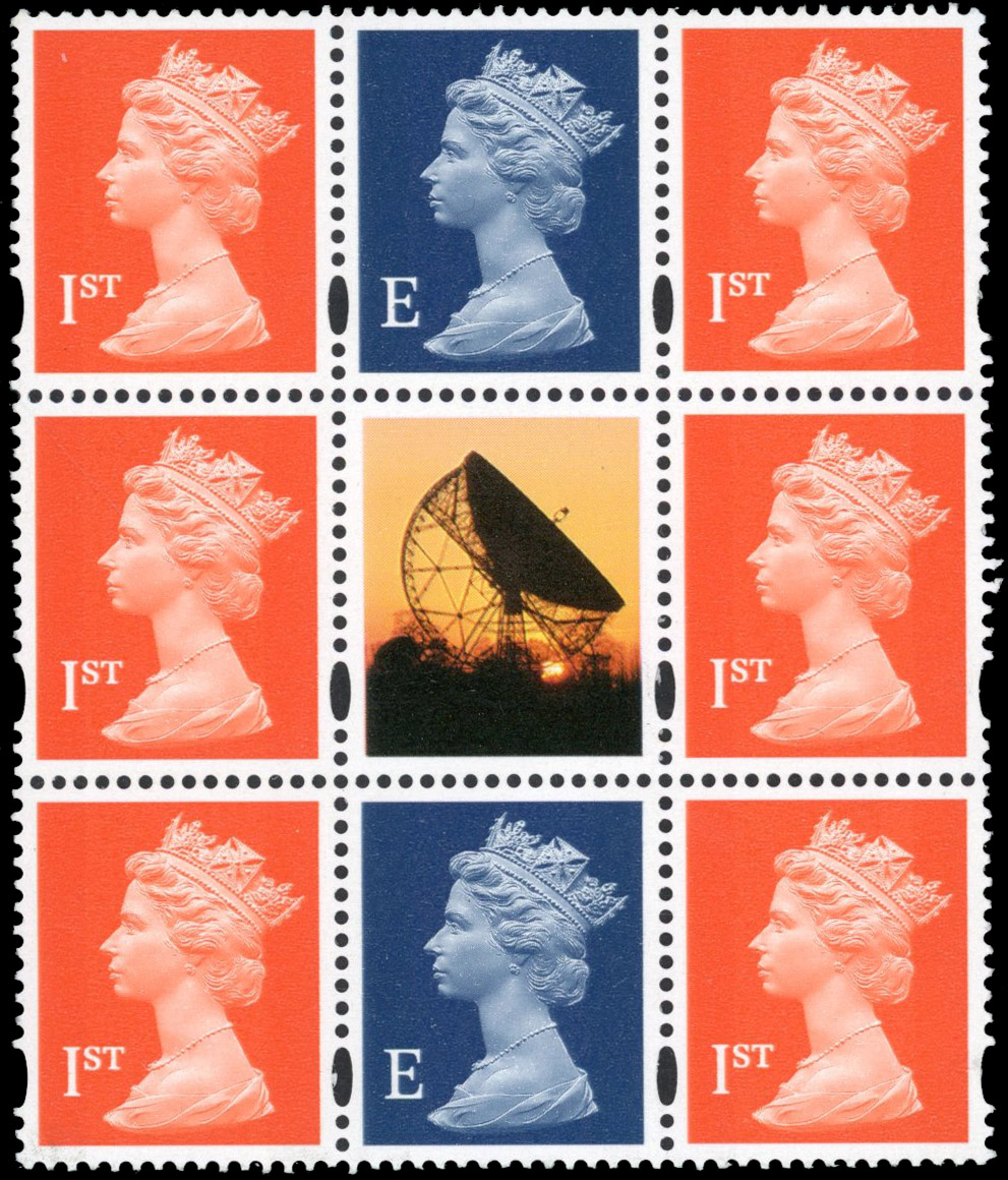 GB SG 1668m 2002 Across the Universe booklet pane colour trial