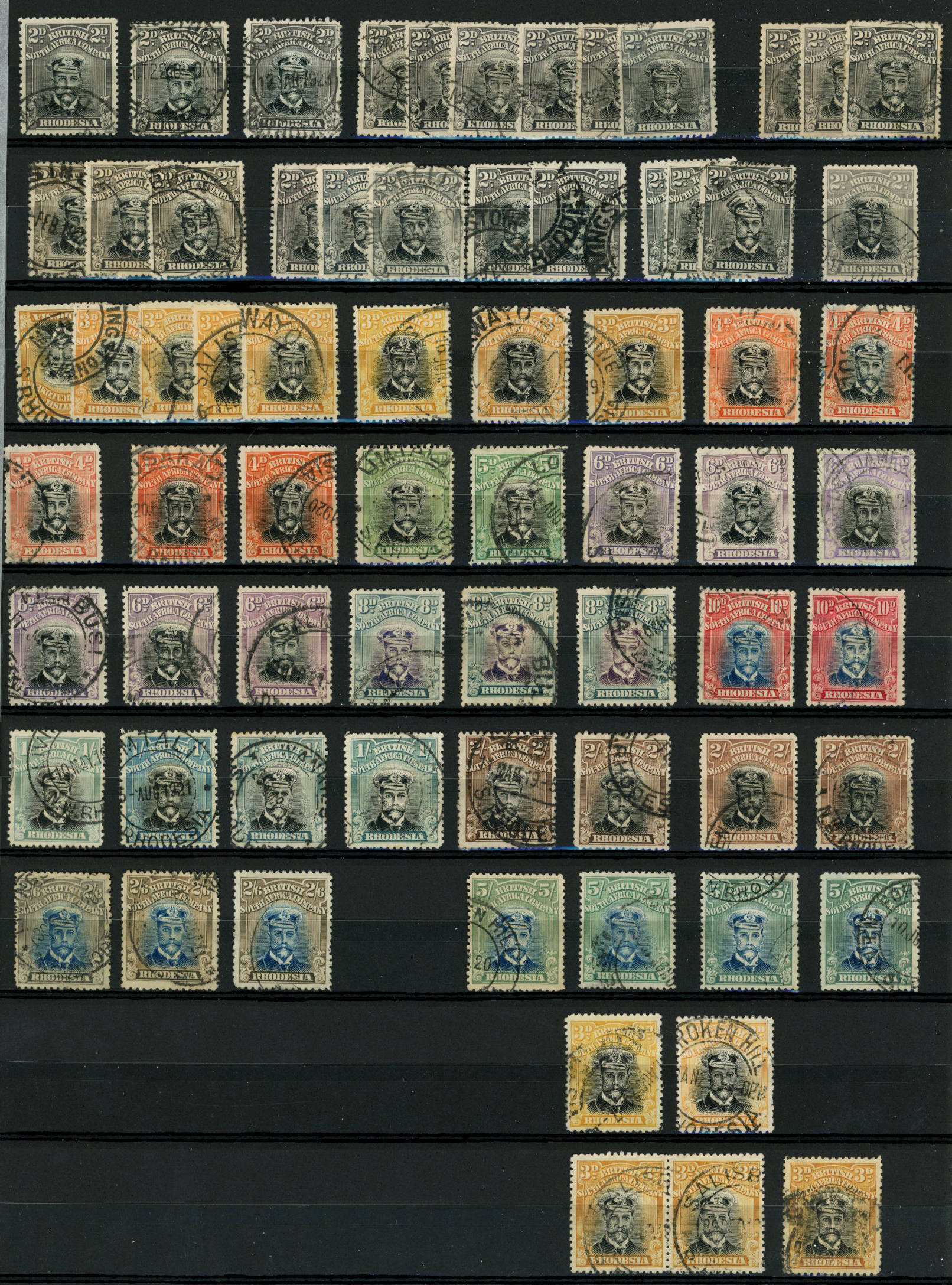 Range of used (236 plus 2 mint) values to...