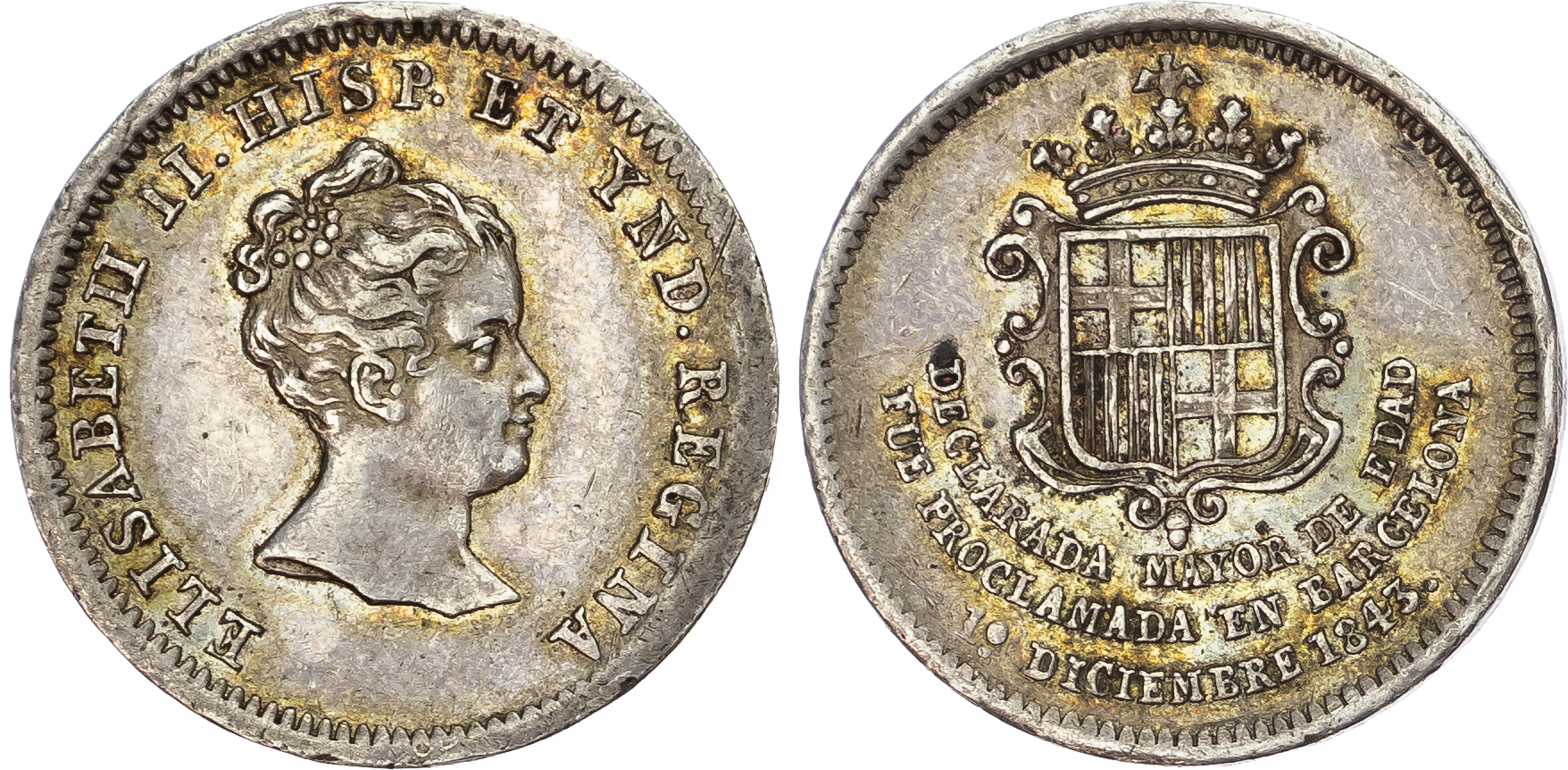Spain. Isabel II AG Proclamation Real. 1843. 