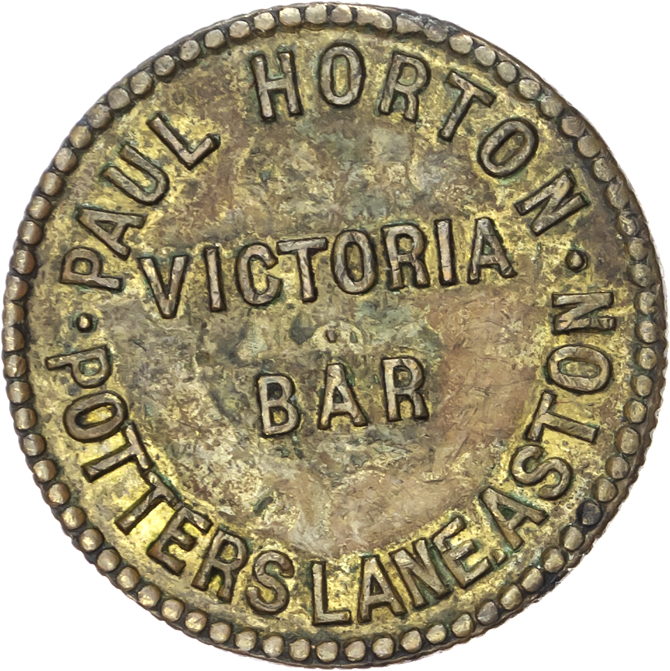 Lot of 5 coins - West Mids . Birmingham, Aston, Aston Rd. North, Albion Hotel , 2½d., 26mm. Val Watkins,. EF; Aston...