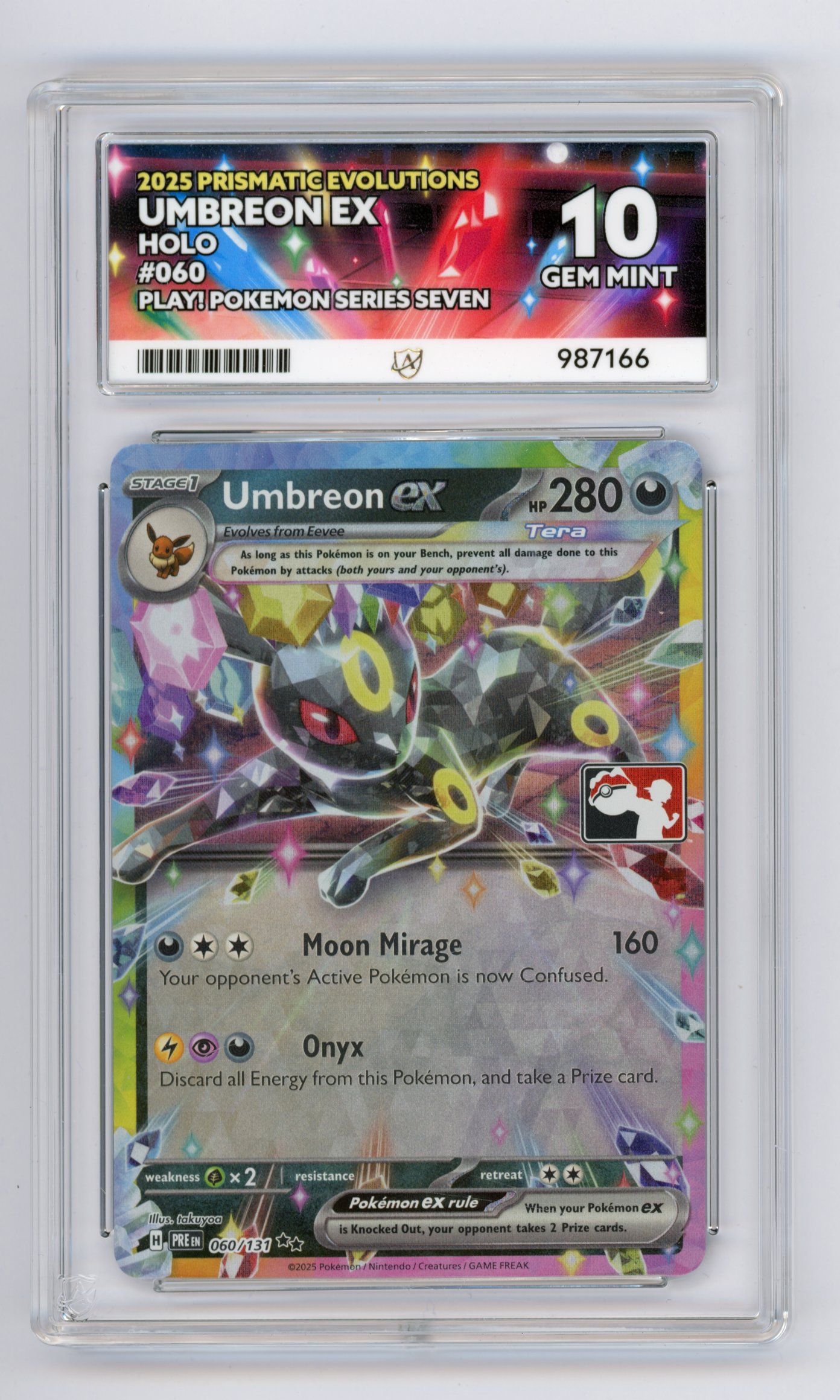 ACE 10 Umbreon ex #60 Prismatic Evolutions Play! Prize Pack