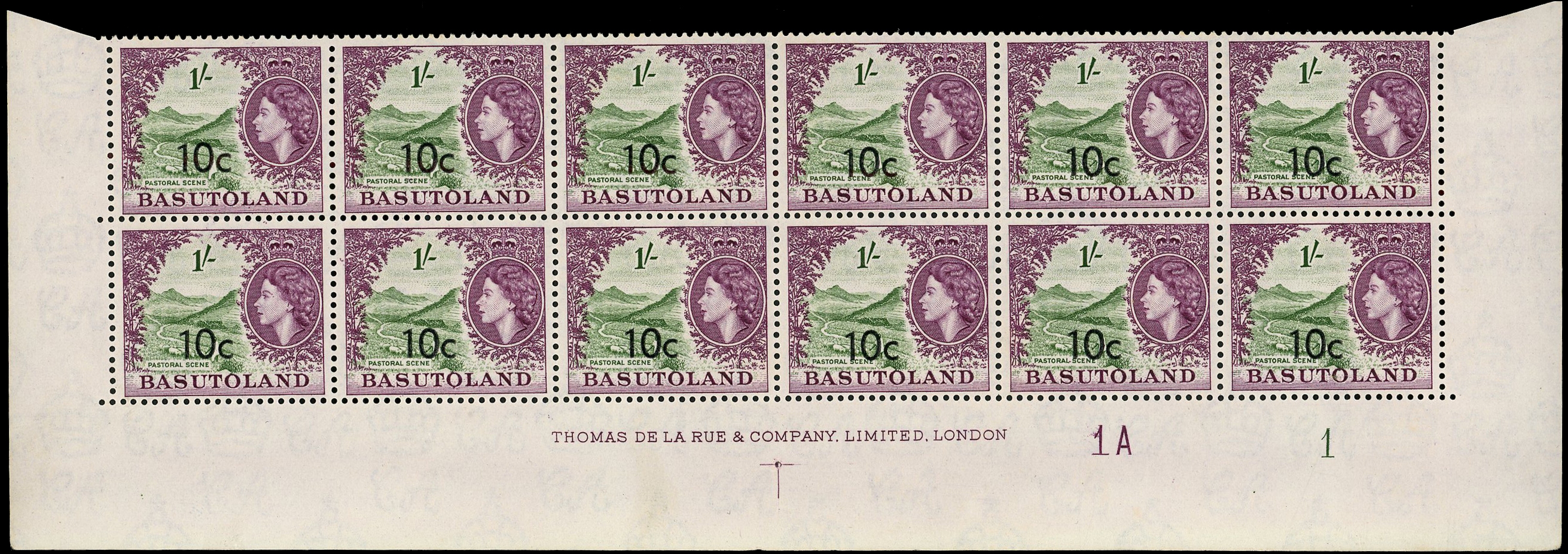 Basutoland SG 64a block mint