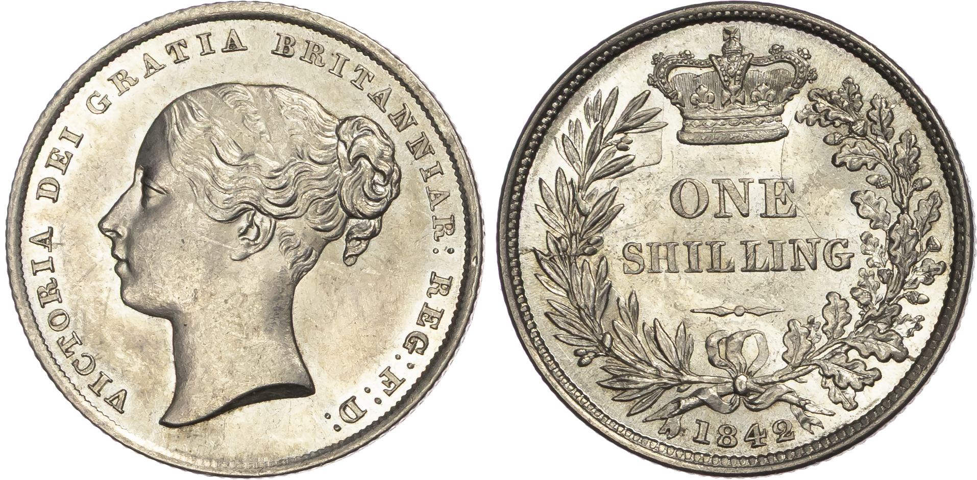 Victoria (1837-1901), Shilling, 1842.