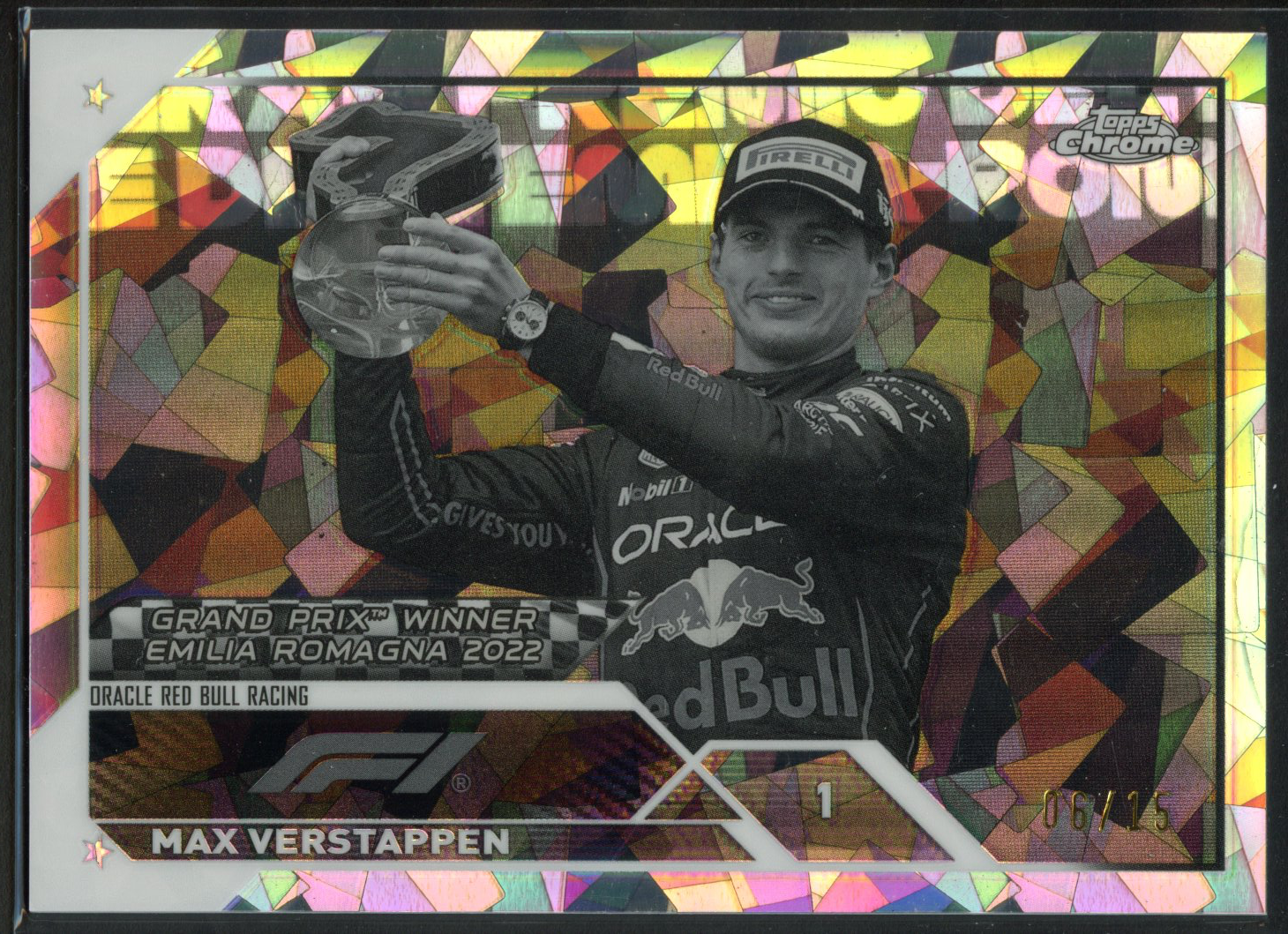 2023 Topps Chrome Sapphire Edition Max Verstappen #147 Black and White