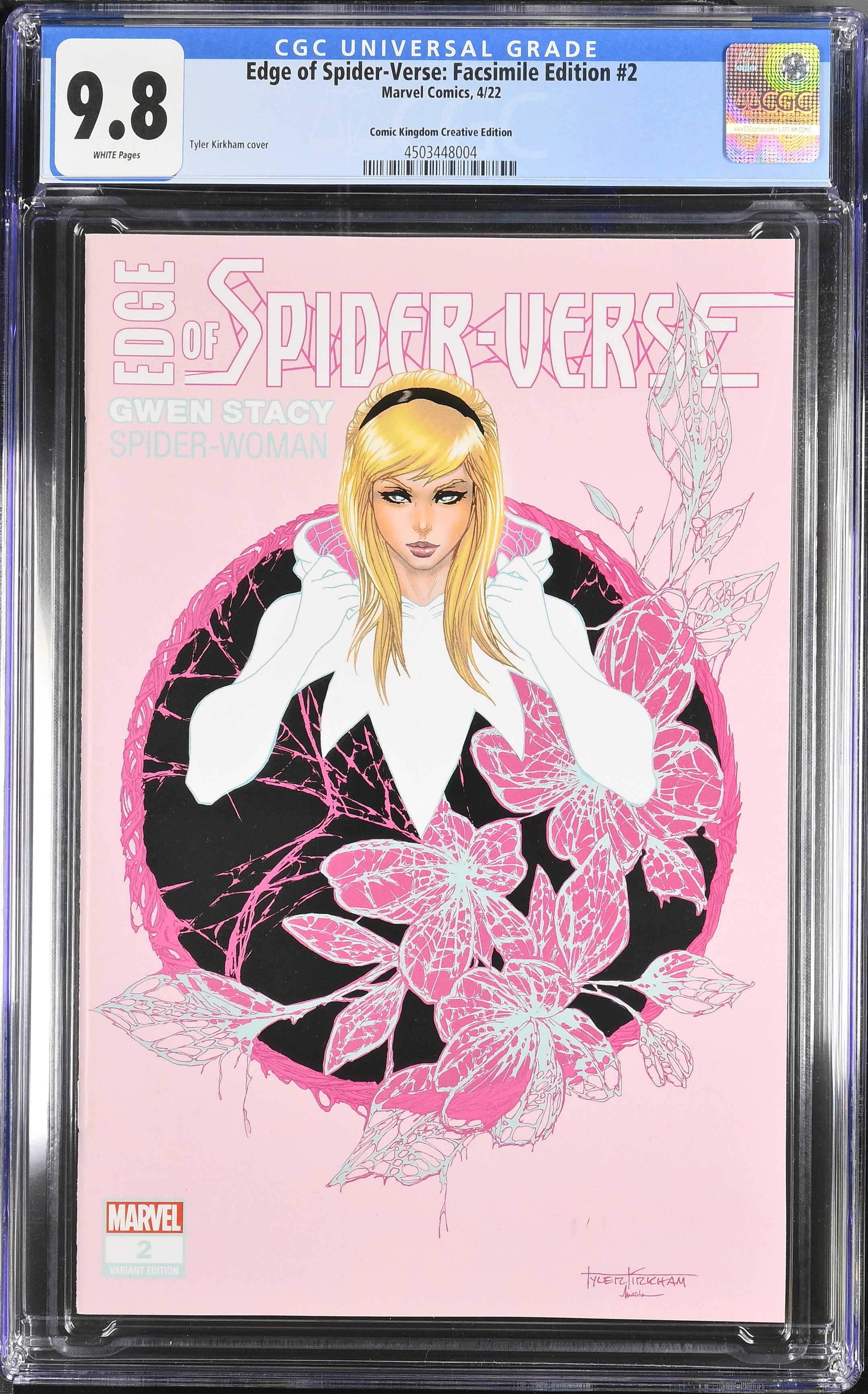 Edge Of Spider-Verse #2 Facsimile (Marvel Comics 2022) CGC 9.8 Tyler Kirkham variant