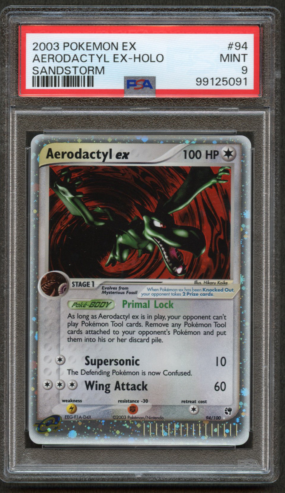 PSA 9 - Aerodactyl ex Holo - ex Sandstorm 2003 - #94