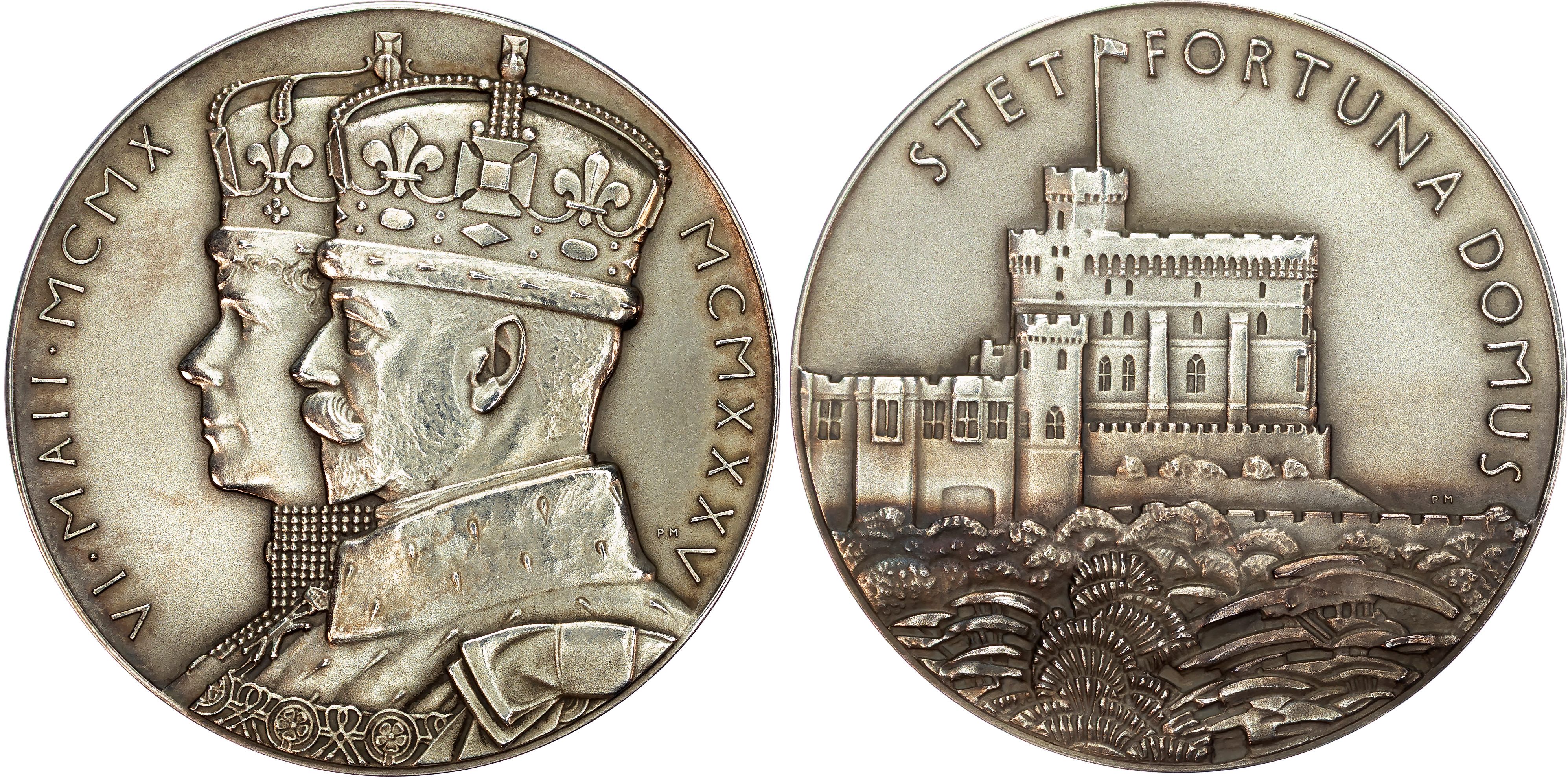 George V 1910-1936. Silver Jubilee 1935 AR large sized medal dated 6 May 1935 (57mm/87.51gm), by Percy Metcalf.