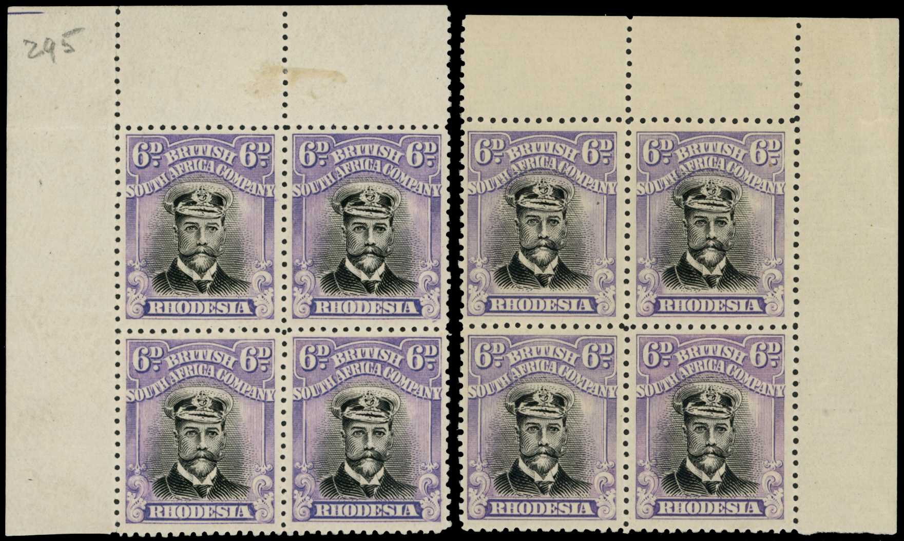 1922-4 6d Head Die IIIB, perf 14, white...