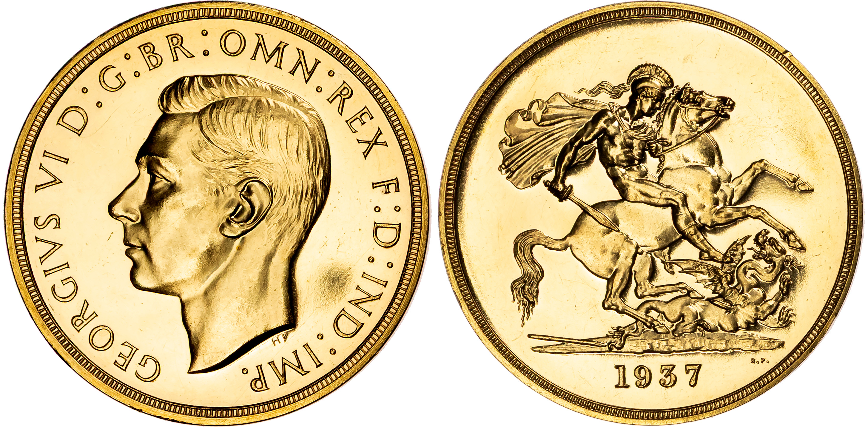 George VI (1936-1952), Coronation Gold Proof Set (4), 1937.