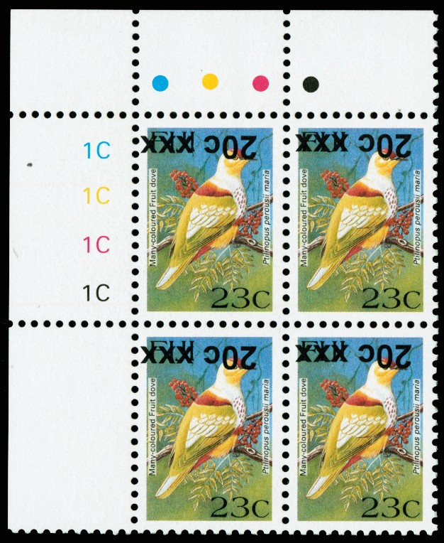 2006-08 Local provisional 20c on 23c 'Fruit dove',...