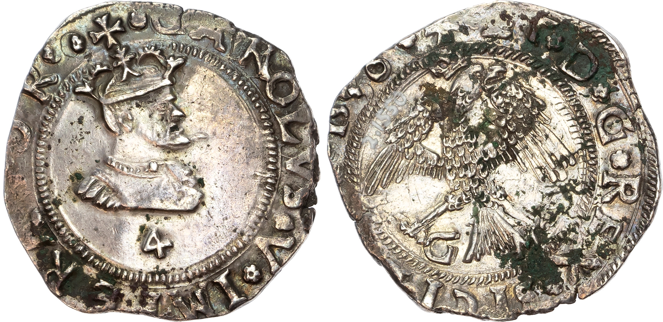 Italy, Sicily, Charles V (1516-1556), silver 4 Tari