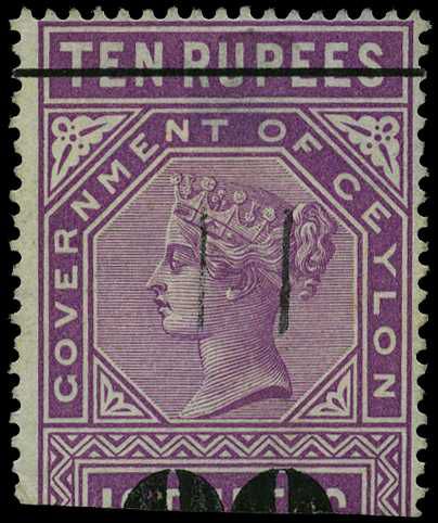 1890 80ct on 10r reddish purple (Type 11)...
