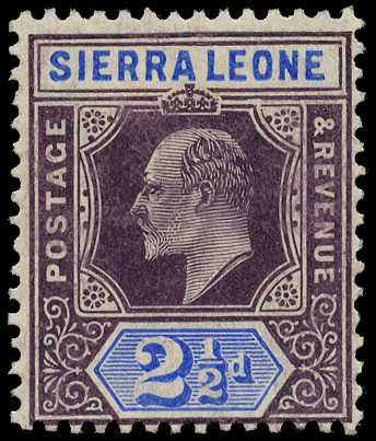 1905 2½d dull purple and ultramarine, R1/3...
