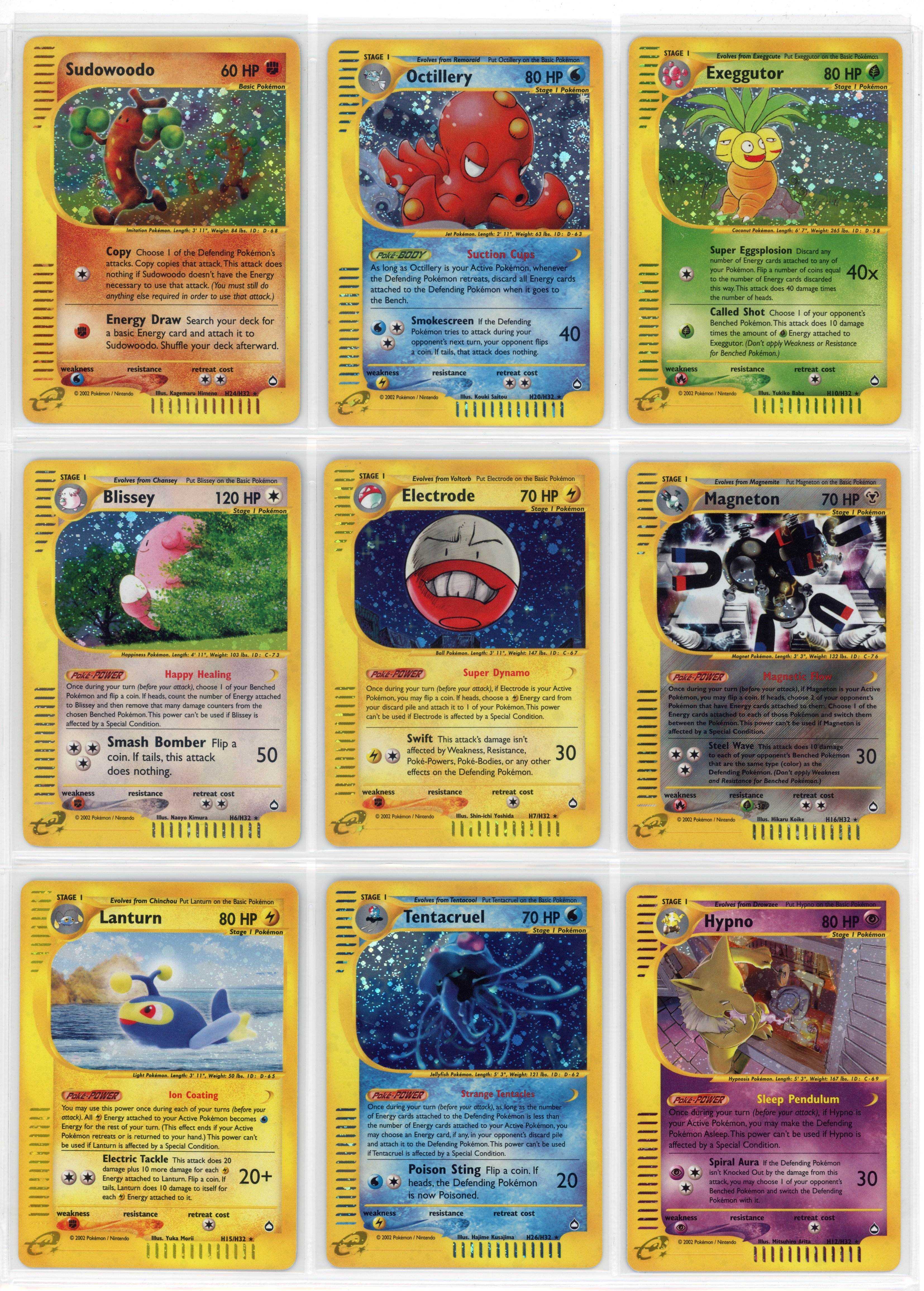 Aquapolis Partially Complete Set of Holos - Avg. Condition NM