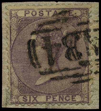 GB USED ABROAD: 1856 Claremont “A34” numeral...