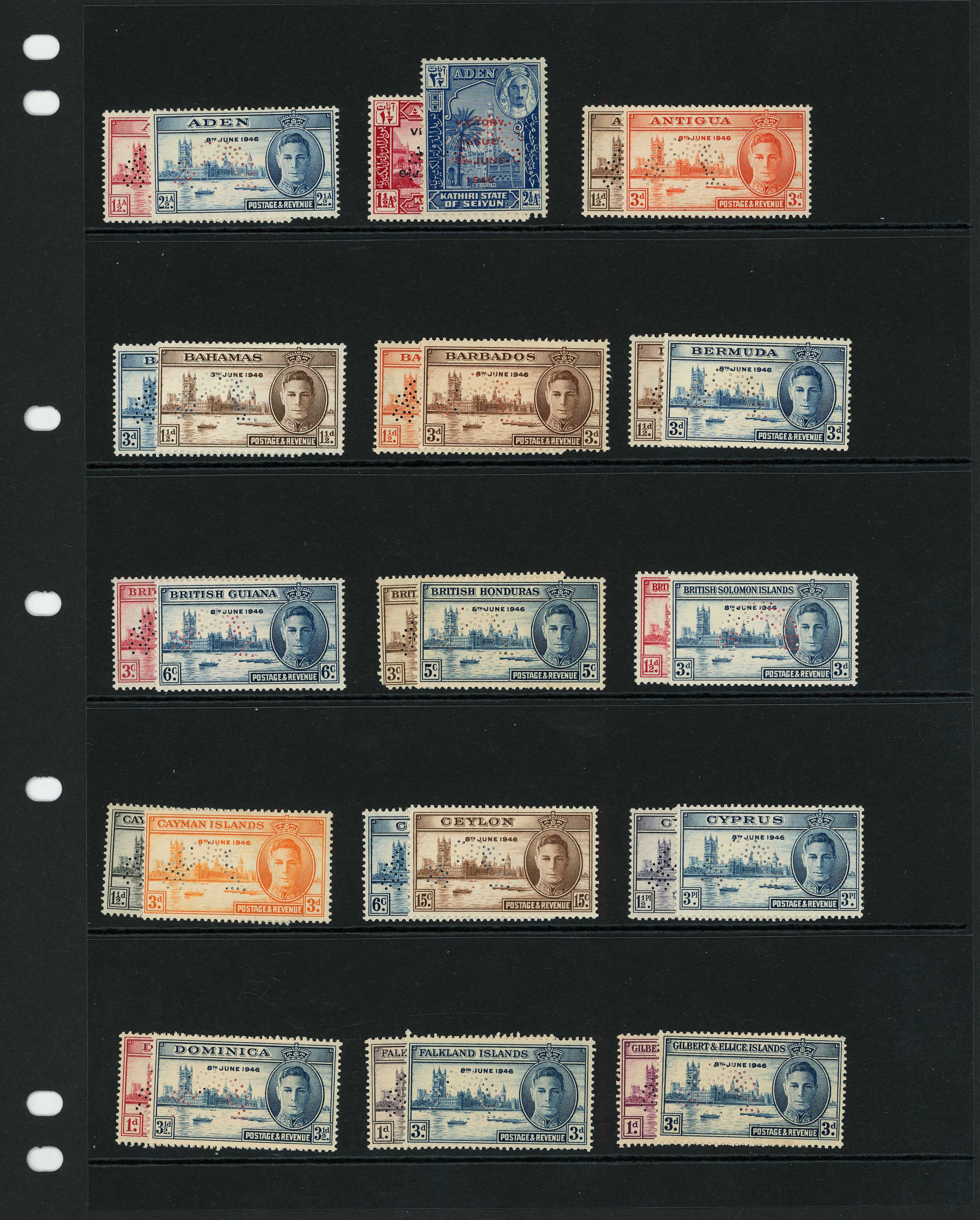 CW Omnibus 1946 Victory Specimen pairs (30)