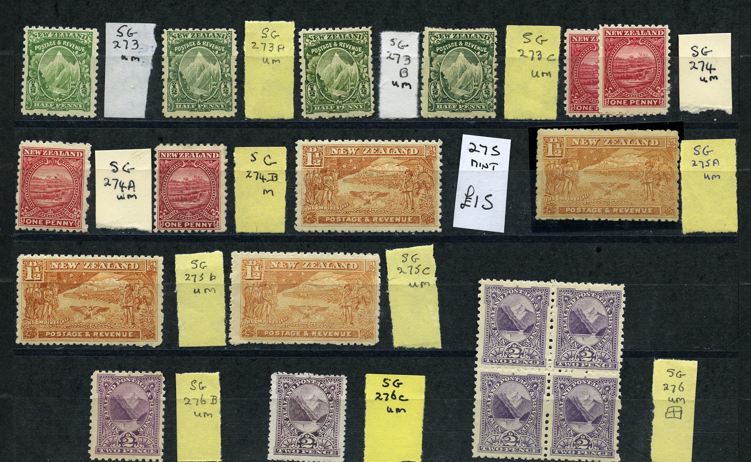 1900 ½d-2d on Pirie paper, watermark w38,...