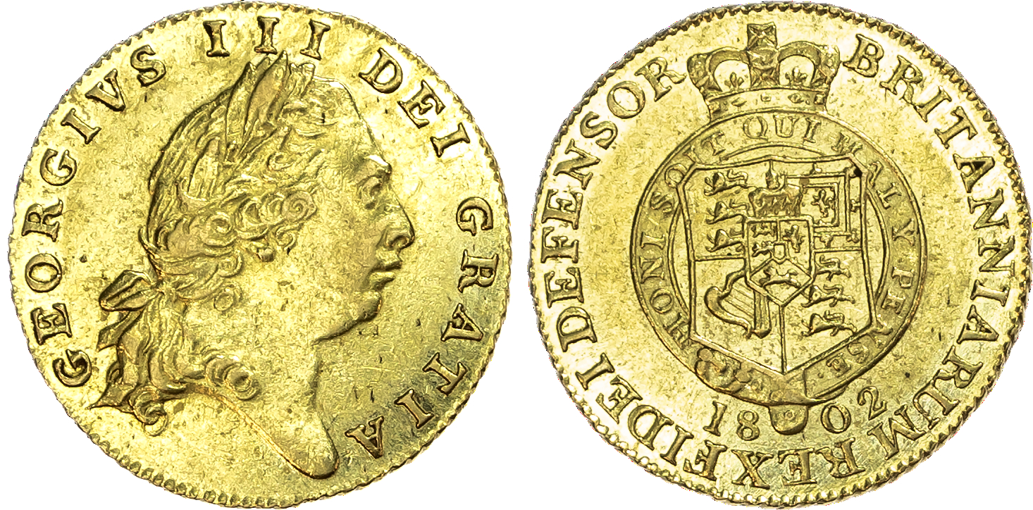George III (1760-1820), 'Garter' Half-Guinea, 1802.