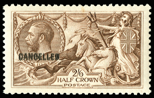 GB  SG414var 1918 2s6d Chocolate brown. CANCELLED type 33.