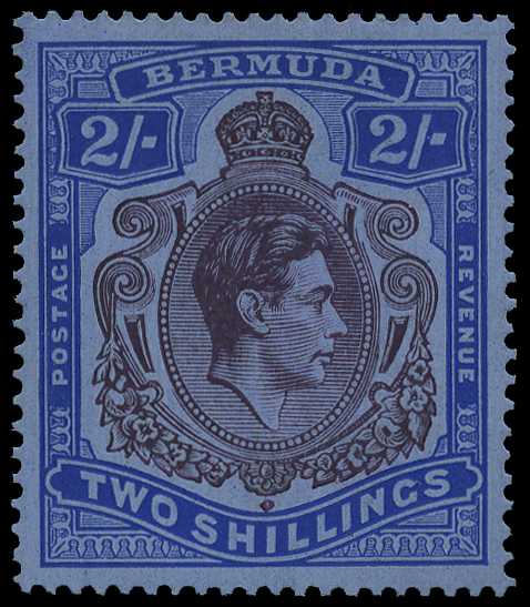 1937 (Nov.) 2/- deep purple and ultramarine,...
