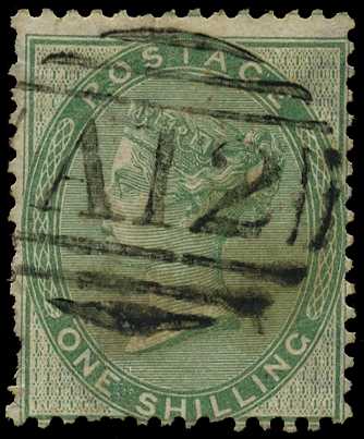 GB Used Abroad; St Christopher. 1858-60 1/-...