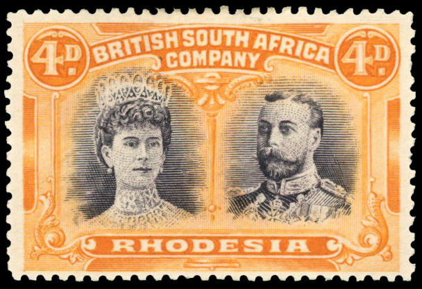 SG 140 variant 4d brownish black and orange, #1 mint