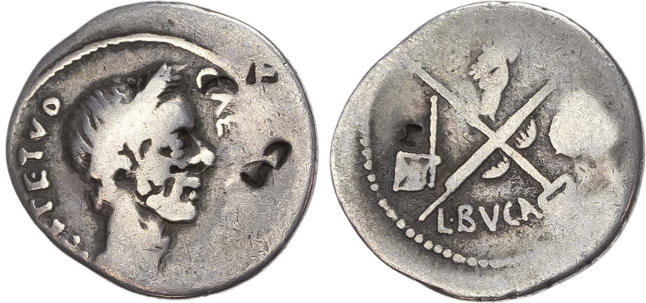 Julius Caesar (February – March 44 BC) AR Denarius, 