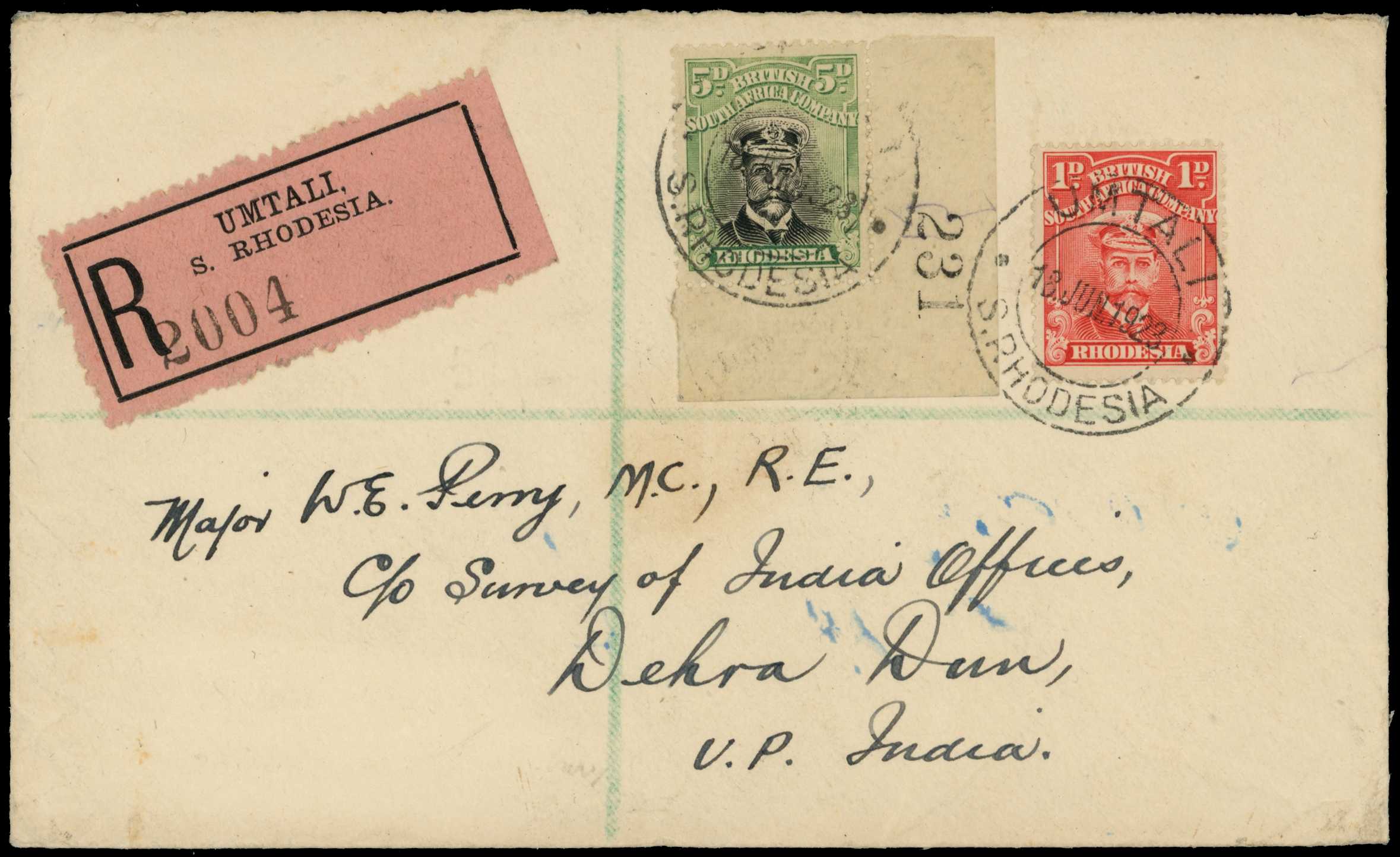 1918-21 5d Head Die IIIB, perf 14, toned...