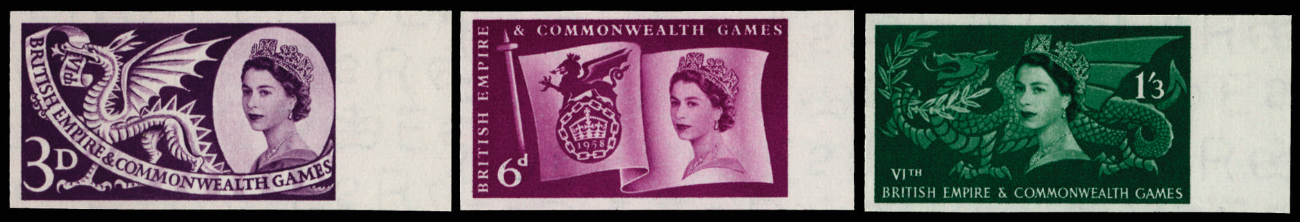 GB 1958 SG 567-9 imprimaturs