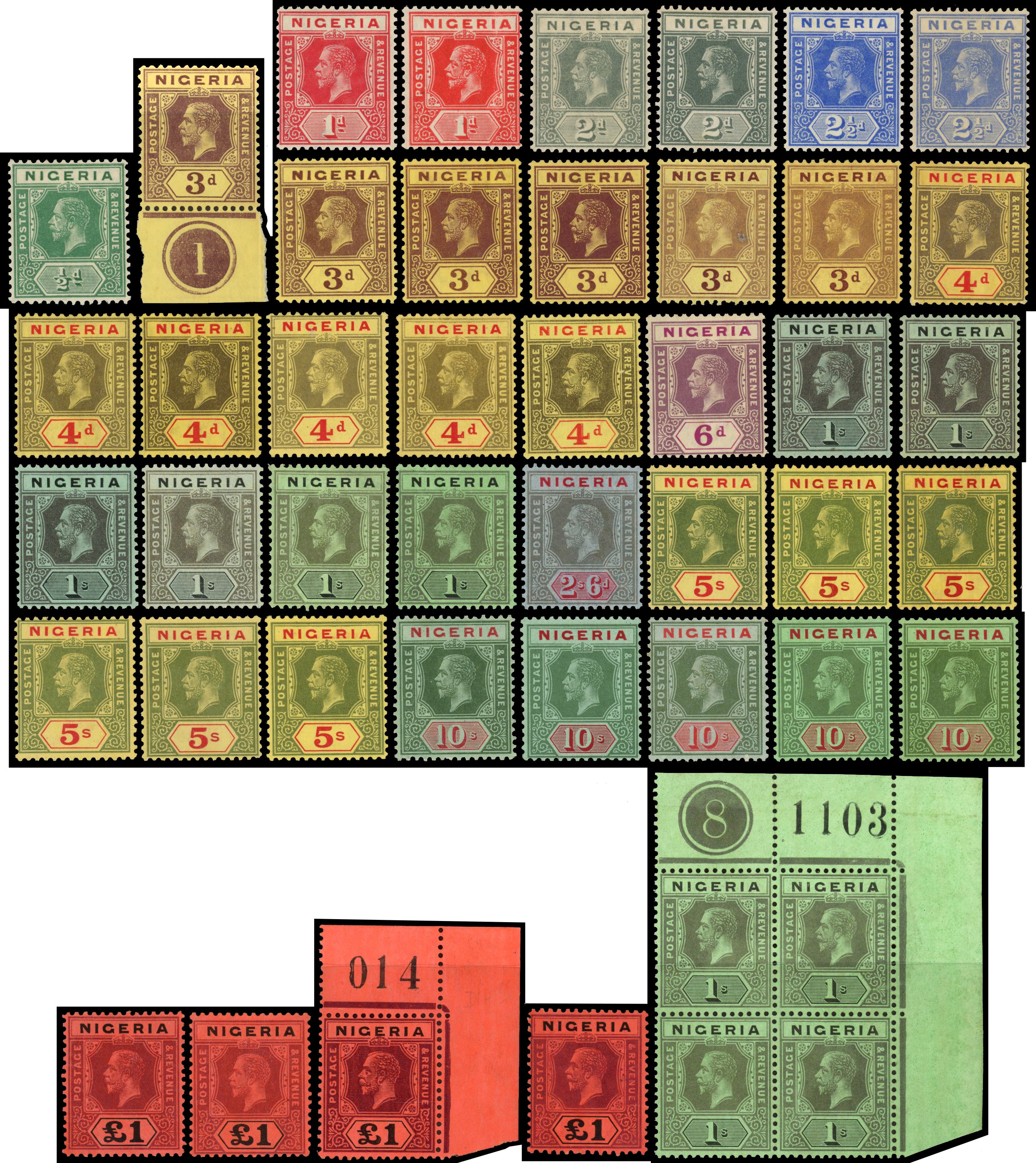 Nigeria 1914-29 set to £1