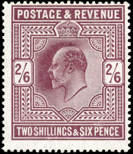 GB 1911-13 2s6d blackish purple mint