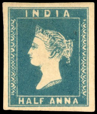 India 1854 ‘Thuillier’ essay, ½a blue
