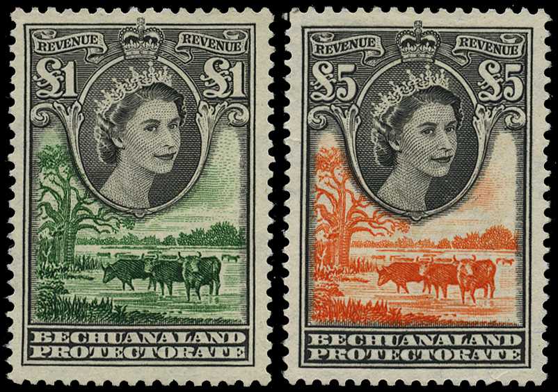 Revenues. 1955 Revenue £1 deep green...