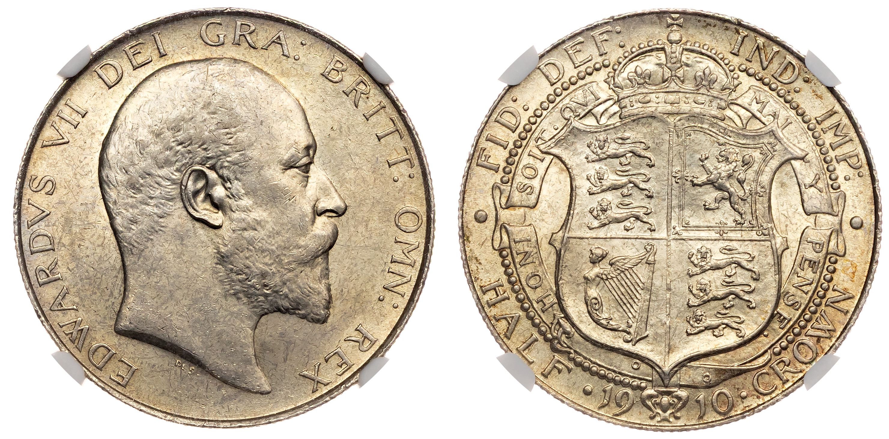 Edward VII (1901-1910), Halfcrown, 1910. NGC MS63