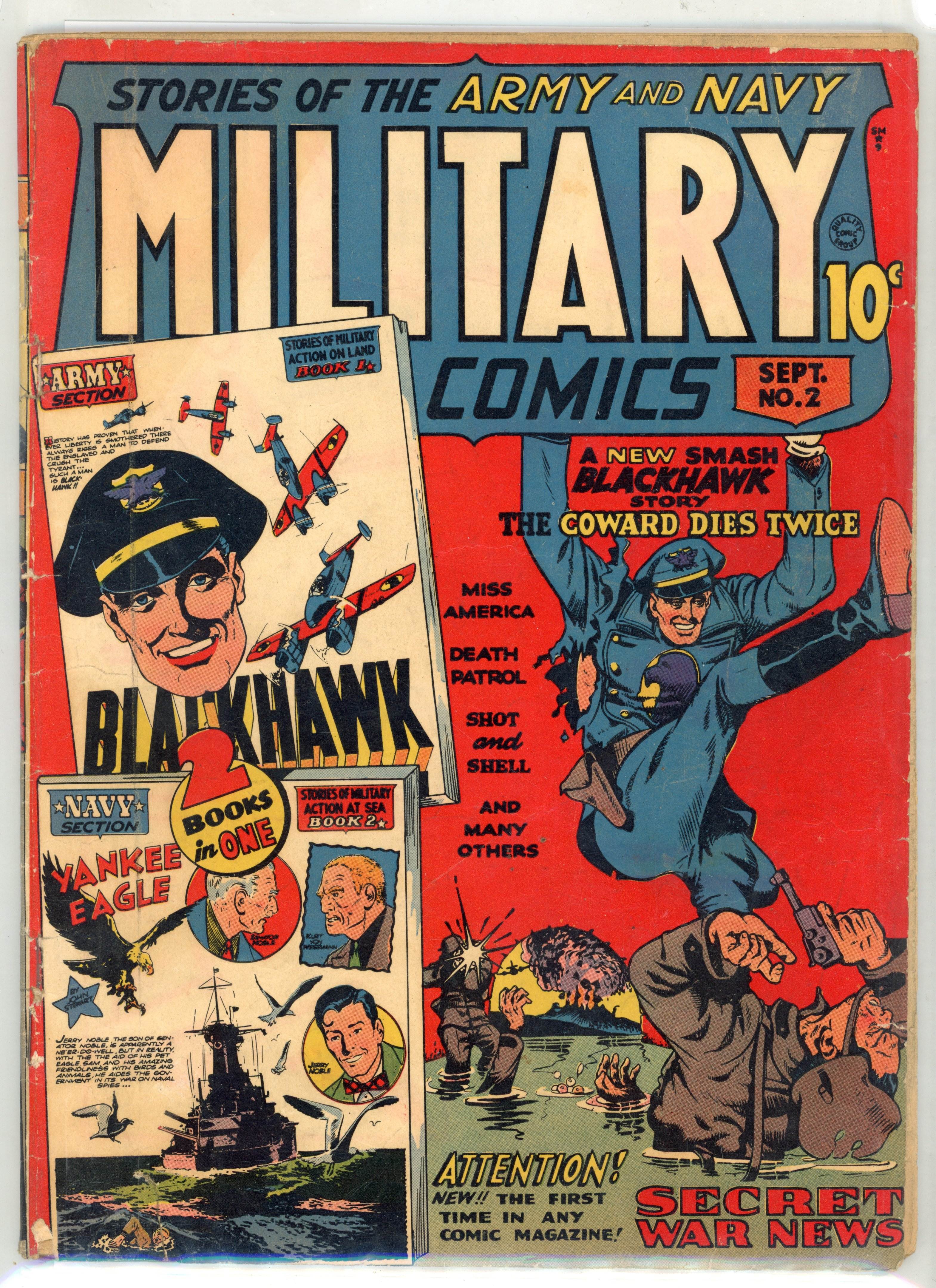 †Military Comics #2, #3, #26, and #40 (Quality Comics 1941-1945)
