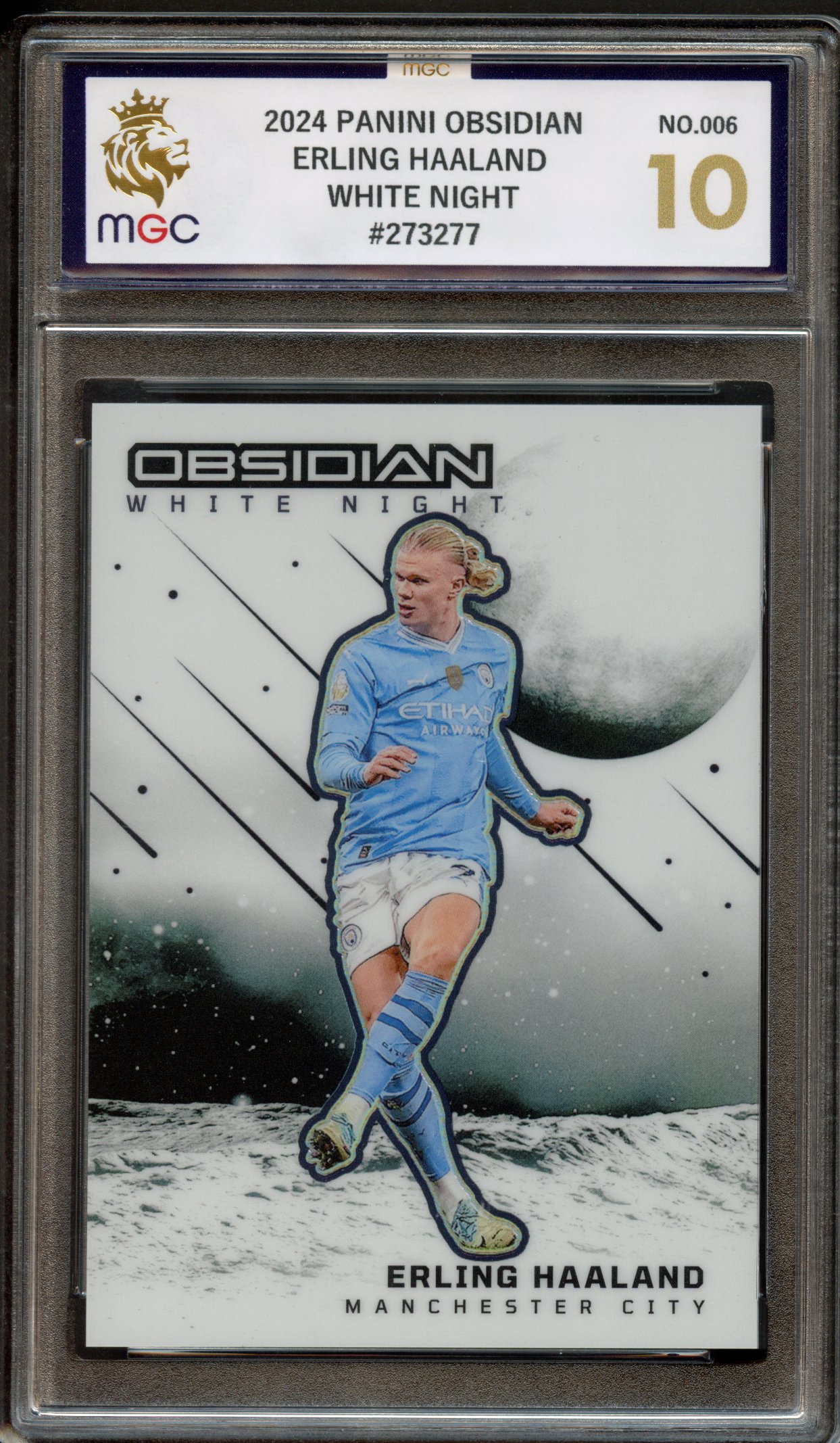 MGC 10 2024 Panini Obsidian Erling Haaland White Night