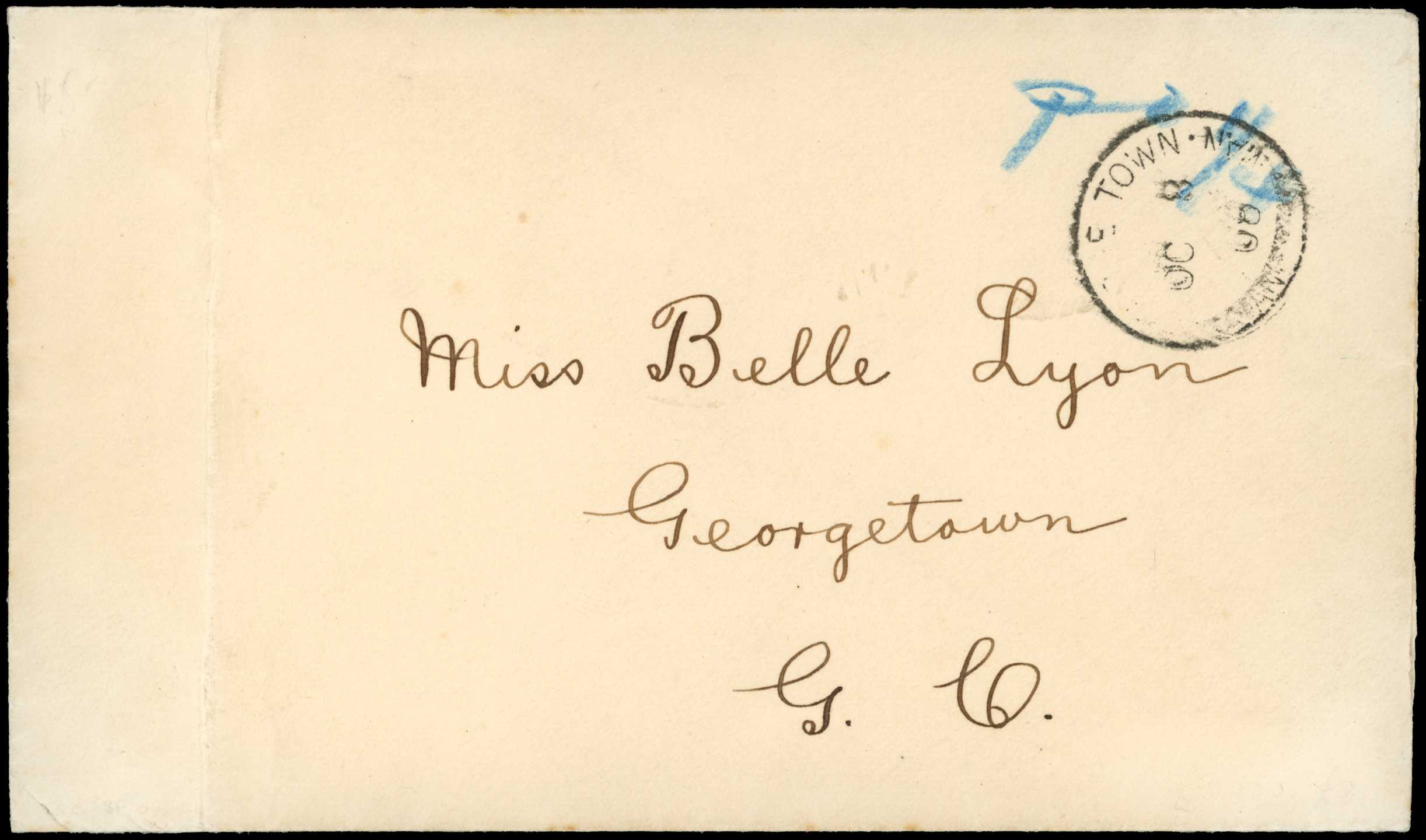 1908 (8 October) "Pd ¼" in blue pencil in...